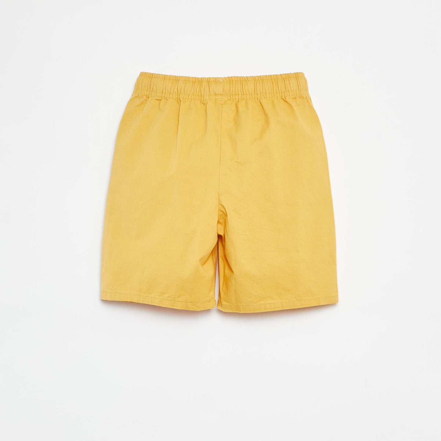 Plain chino-style Bermuda shorts YELLOW
