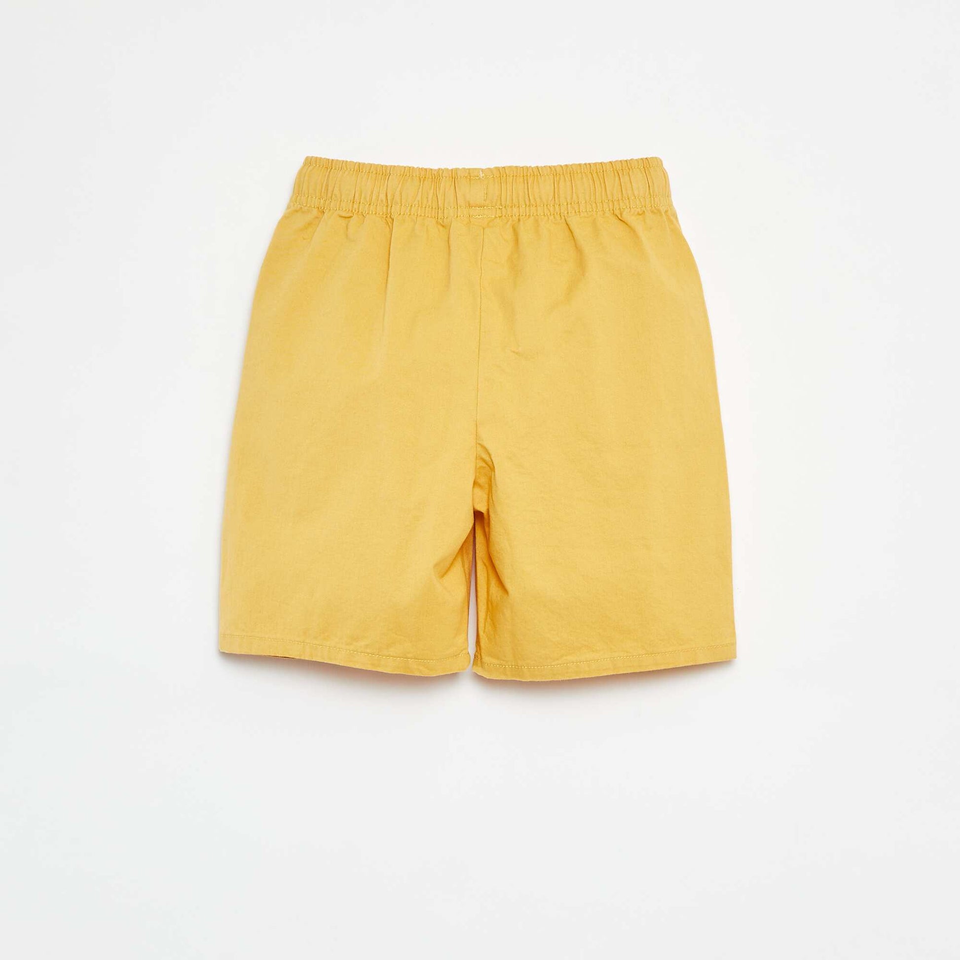 Plain chino-style Bermuda shorts YELLOW