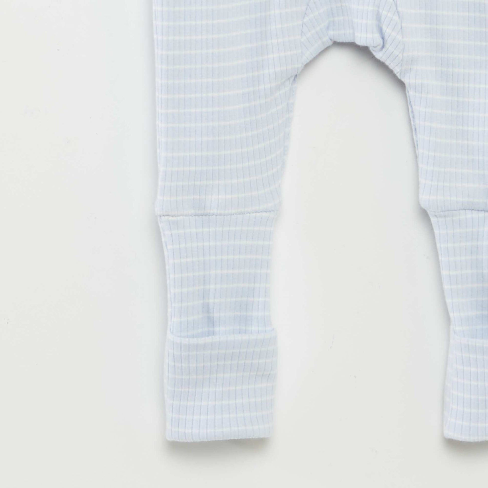 Striped grow-with-baby sleepsuit BLUE