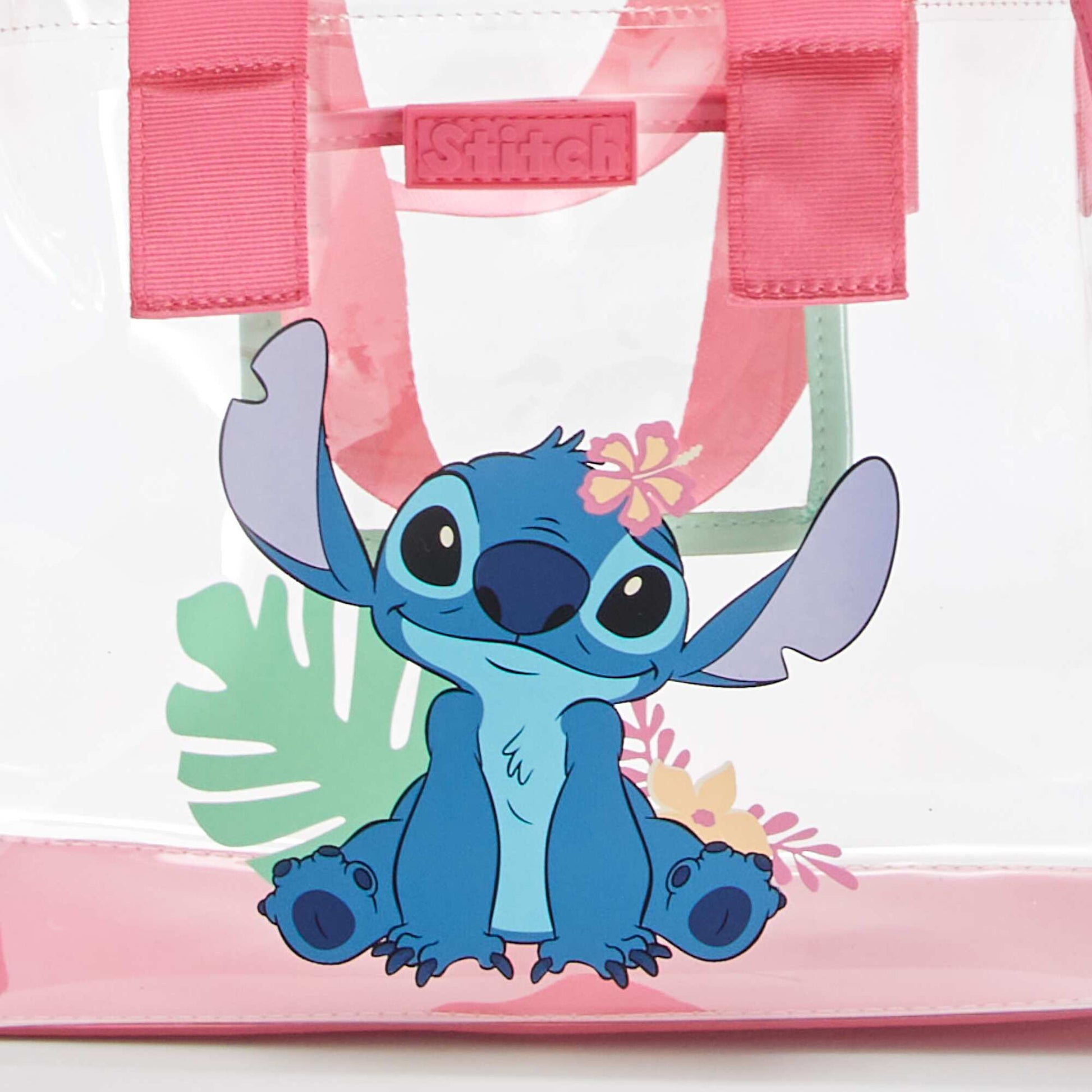 Disney Stitch transparent bag PINK