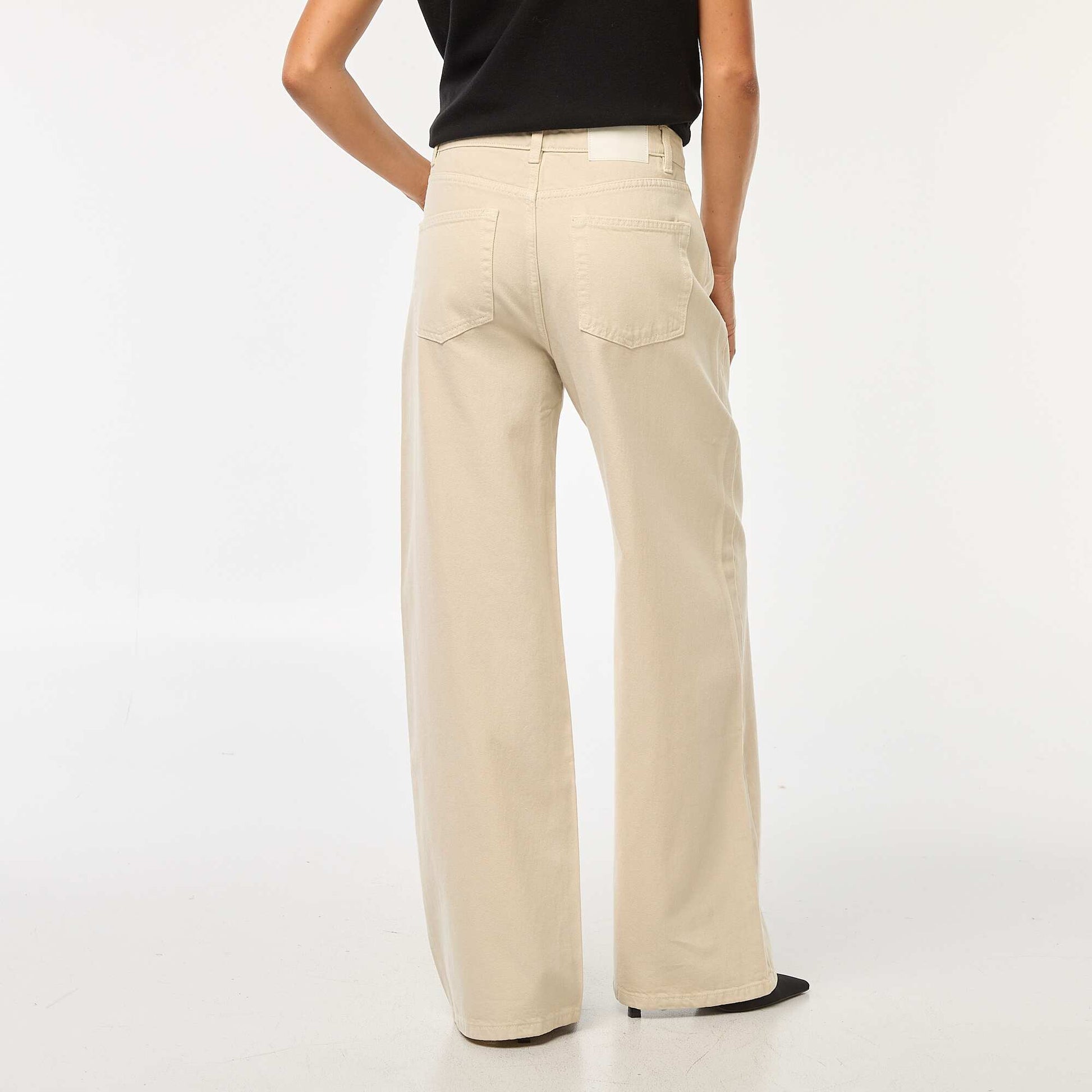 High-rise wide-leg jeans WHITE