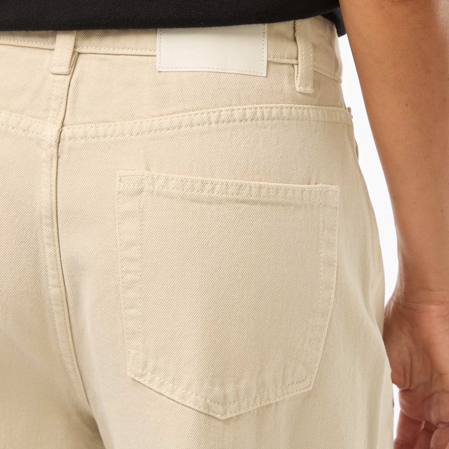 High-rise wide-leg jeans WHITE