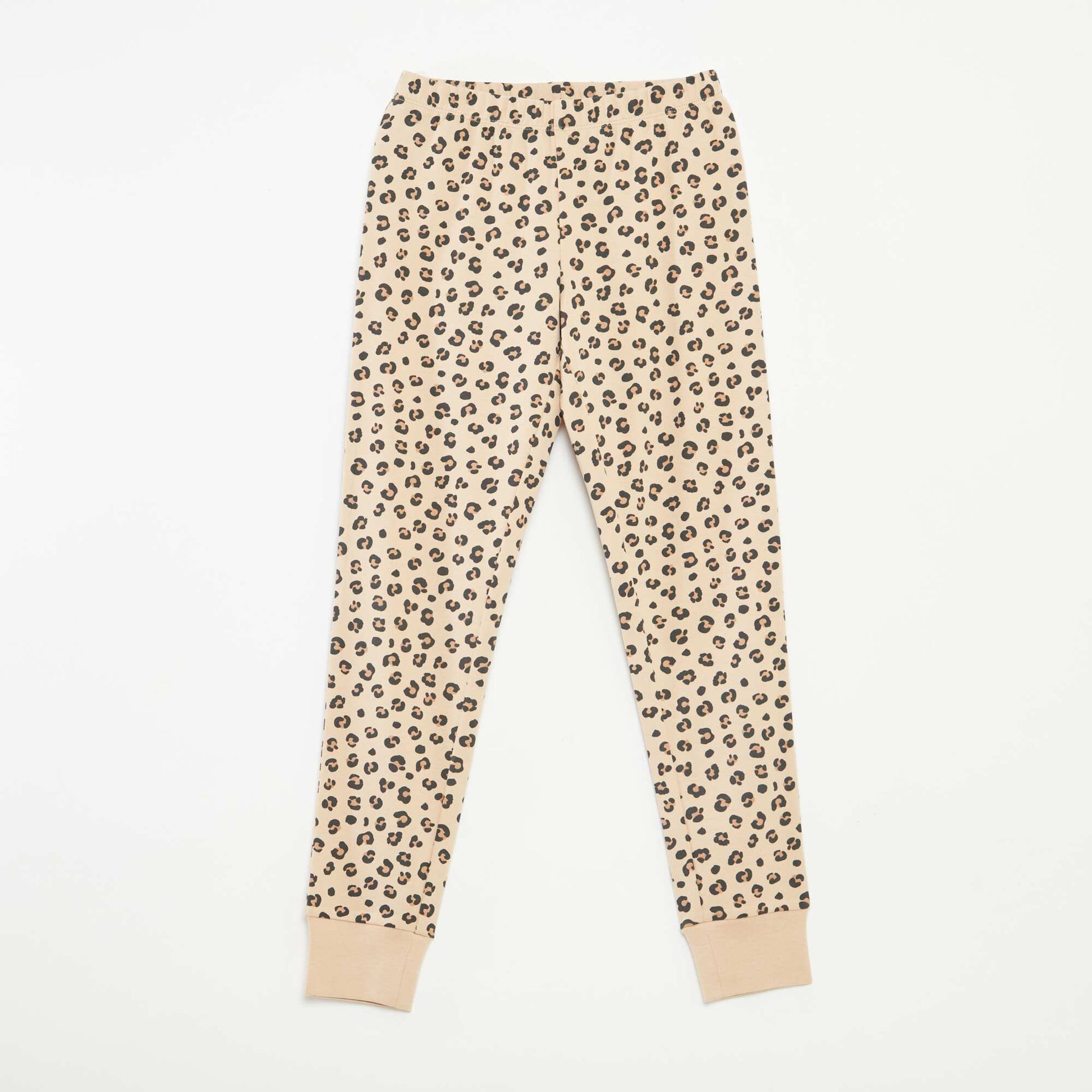 T-shirt and trousers pyjama set -  2-piece set BROWN