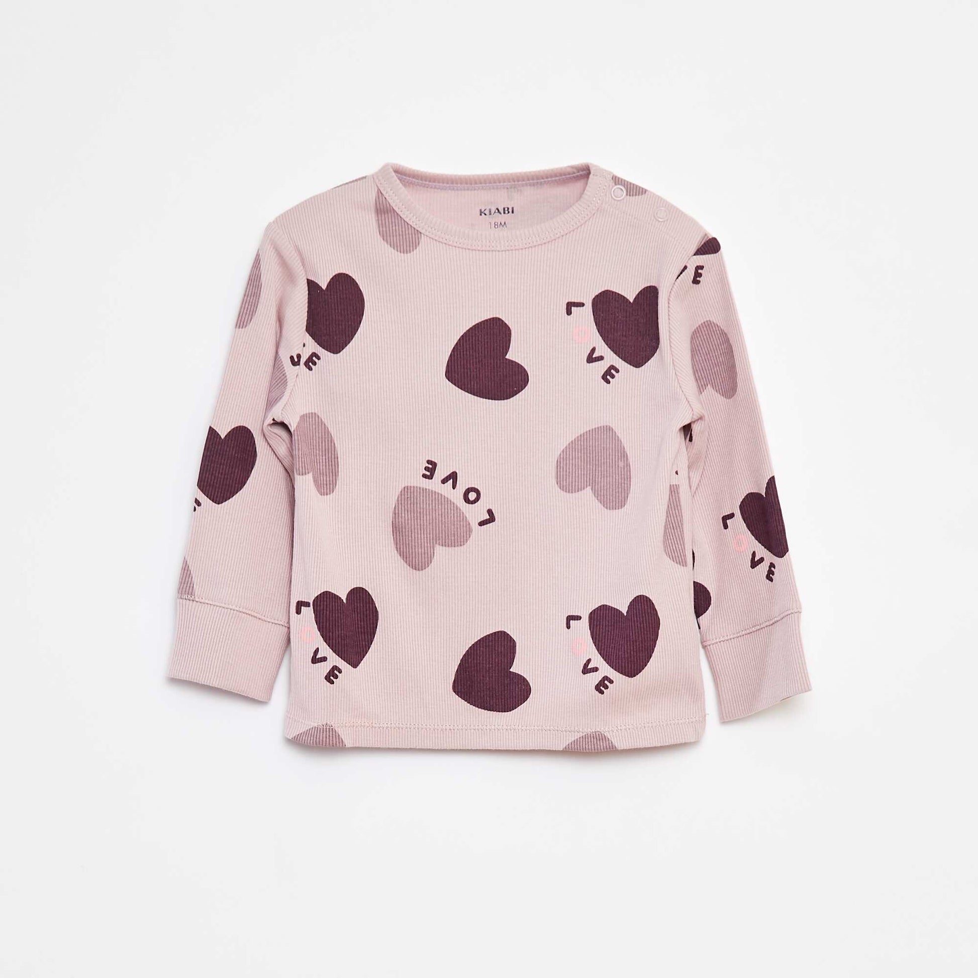 T-shirt and trousers pyjama set - 2-piece set PURPLE