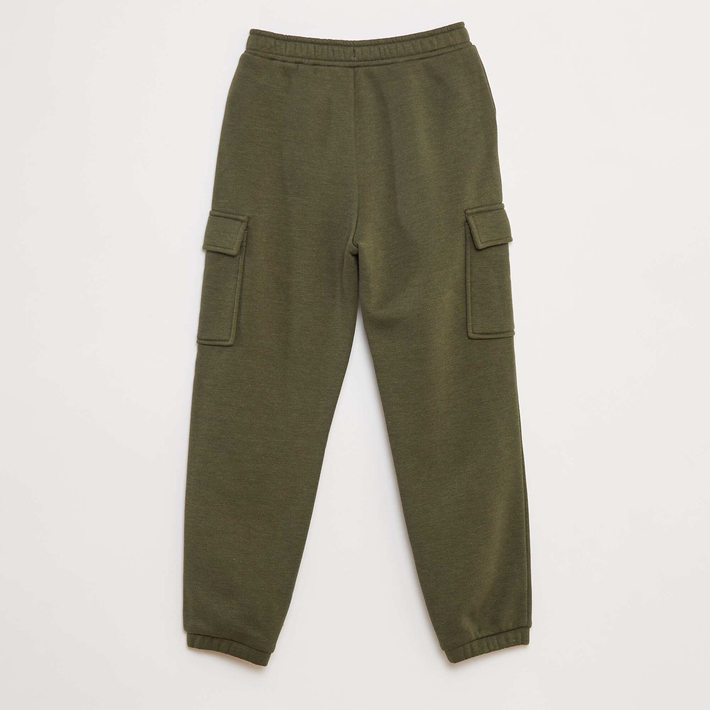 Multi-pocket sweatshirt fabric joggers GREEN