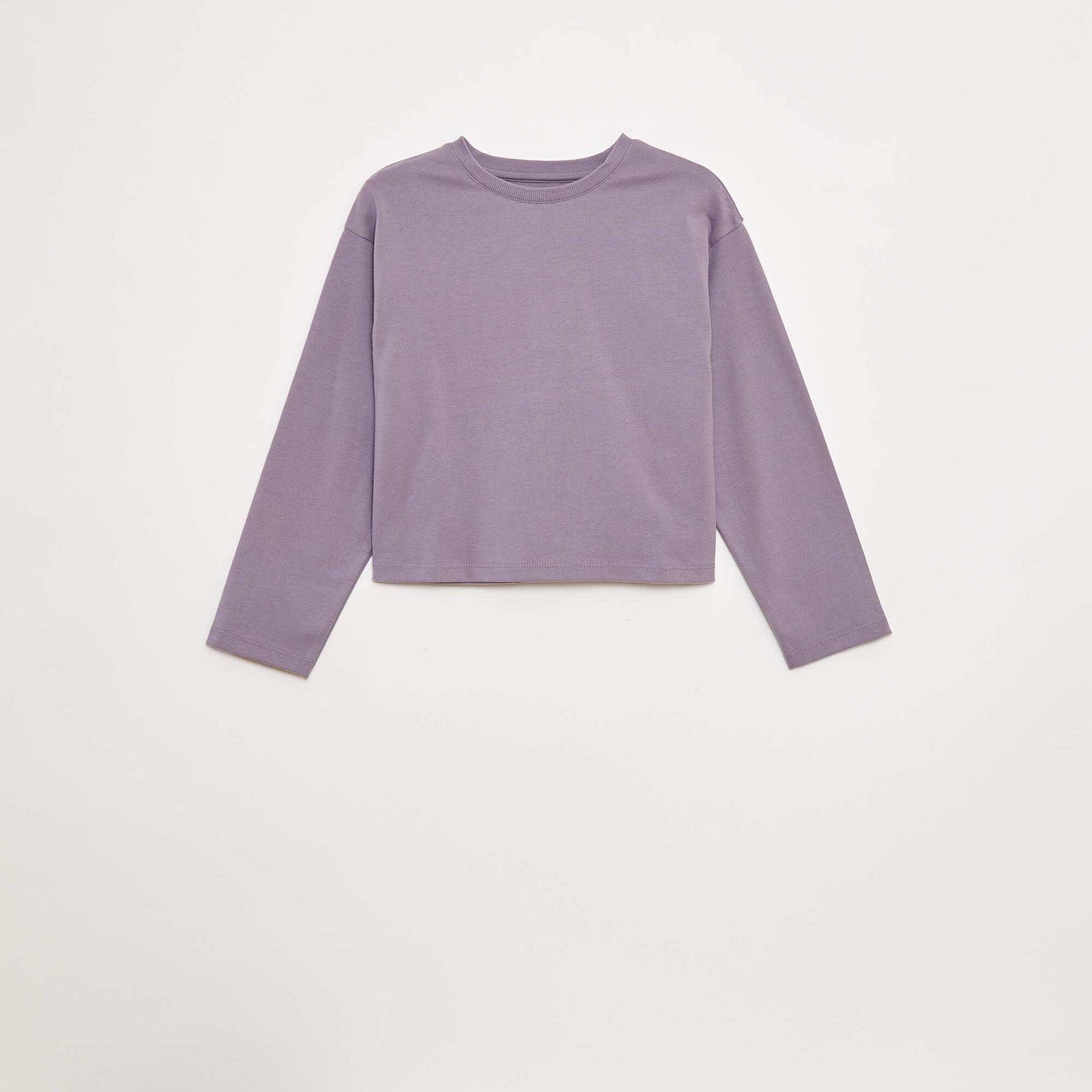 Long-sleeved jersey T-shirt PURPLE
