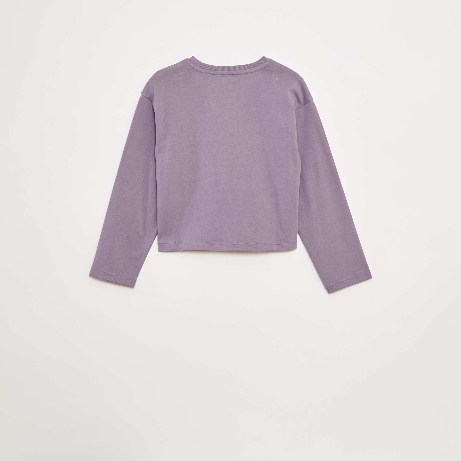 Long-sleeved jersey T-shirt PURPLE