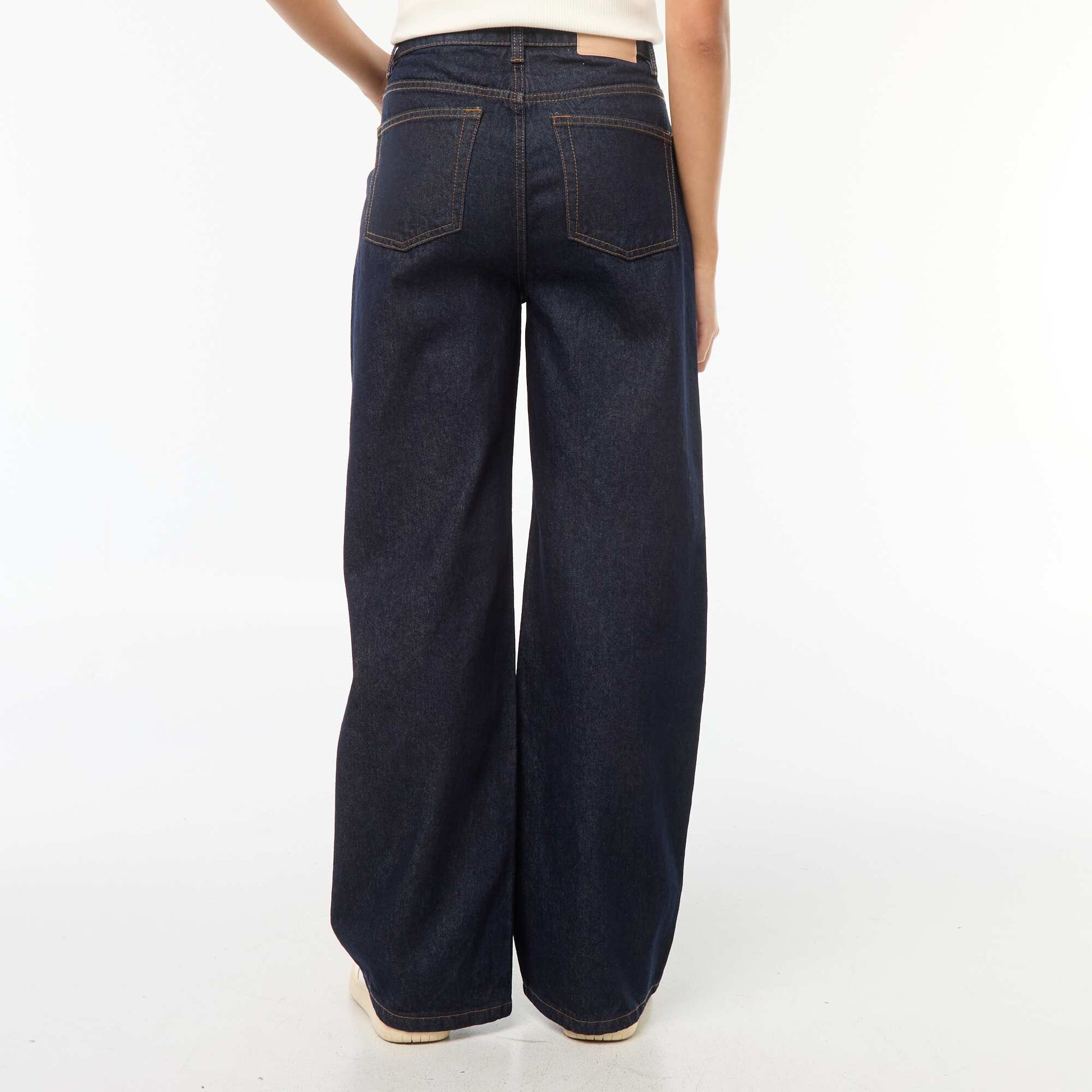 High-rise wide-leg 5-pocket jeans BLUE