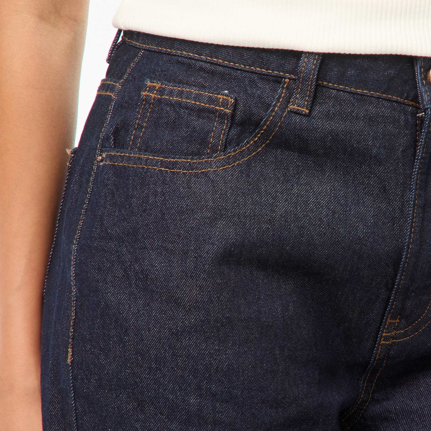 High-rise wide-leg 5-pocket jeans BLUE