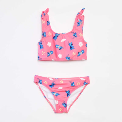 'Disney' 'Stitch' swimsuit with bows - 2-piece set PINK