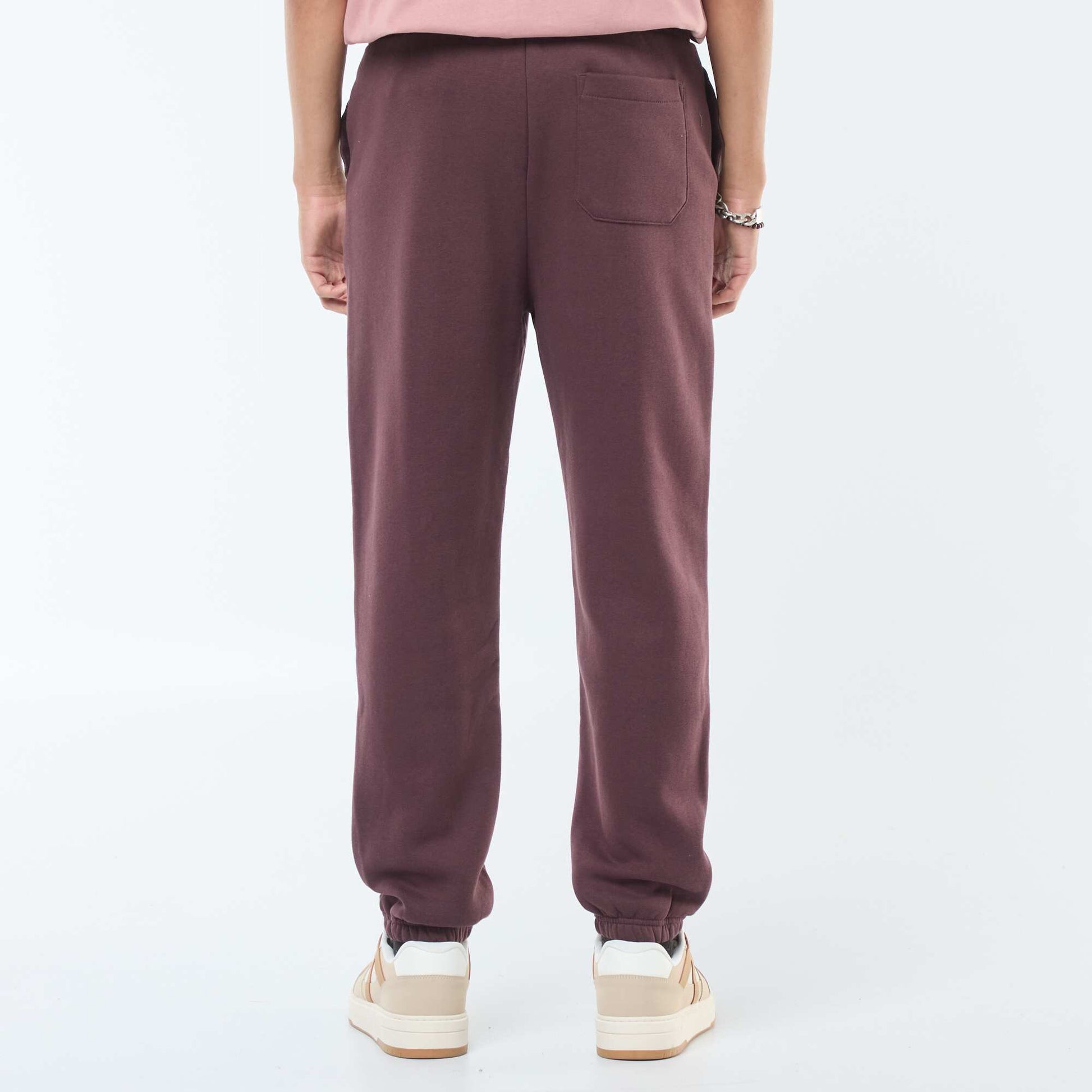 Plain joggers with drawstrings at the waist PURPLE