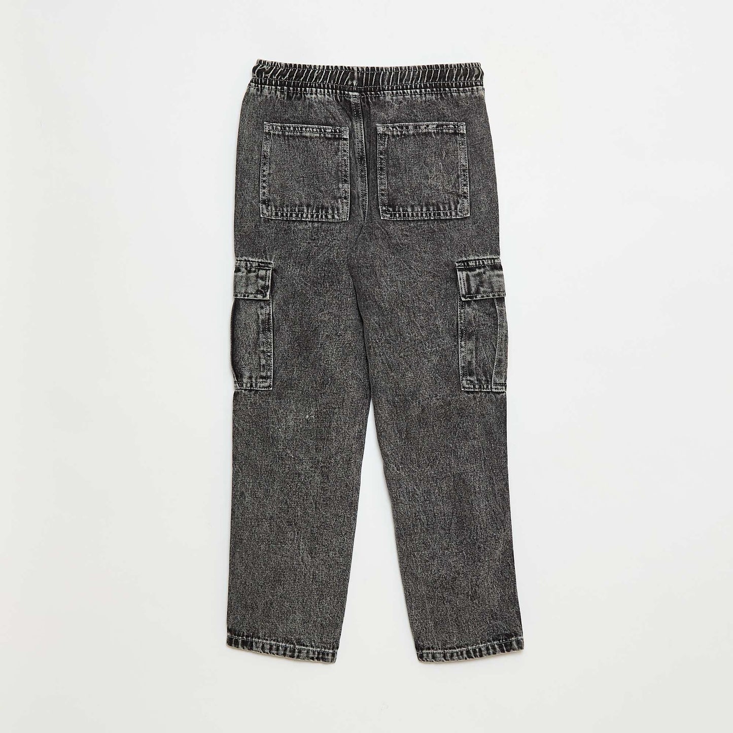 Elasticated multi-pocket trousers GREY