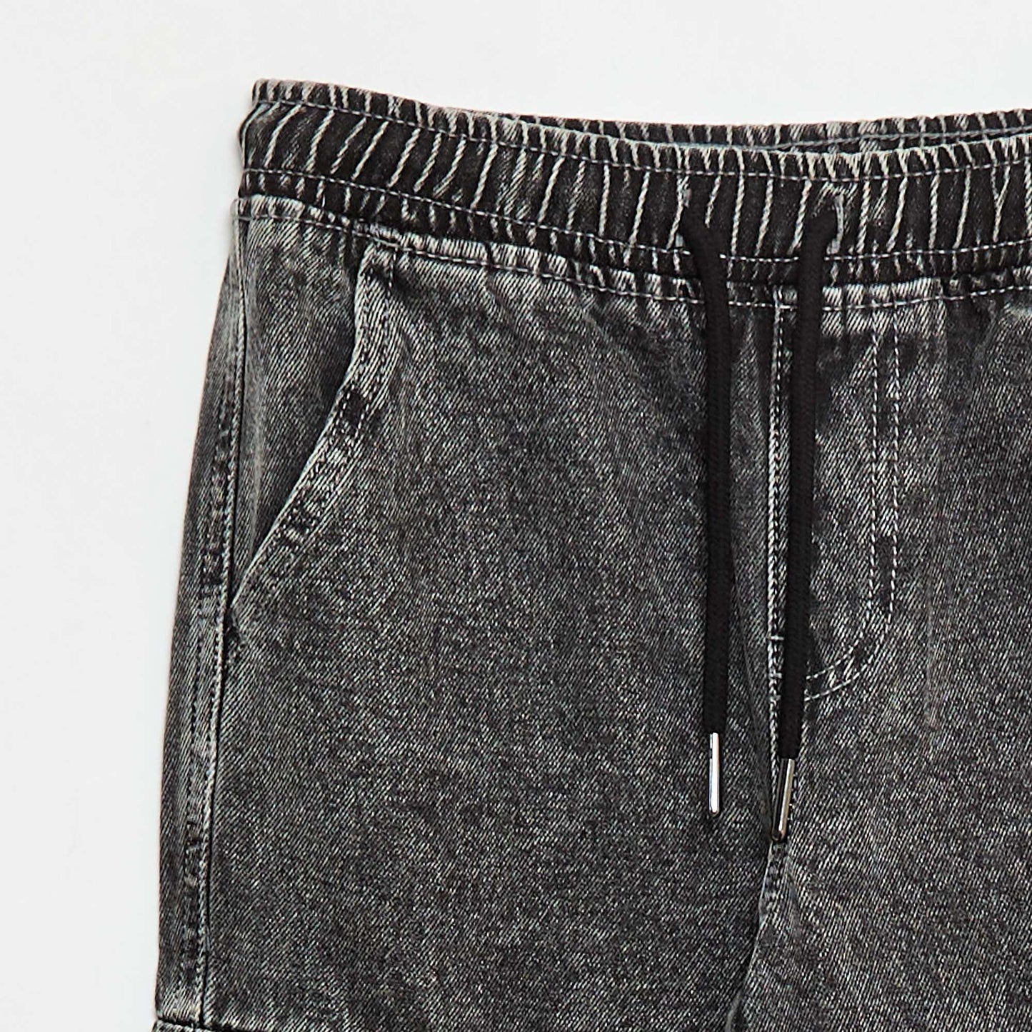 Elasticated multi-pocket trousers GREY