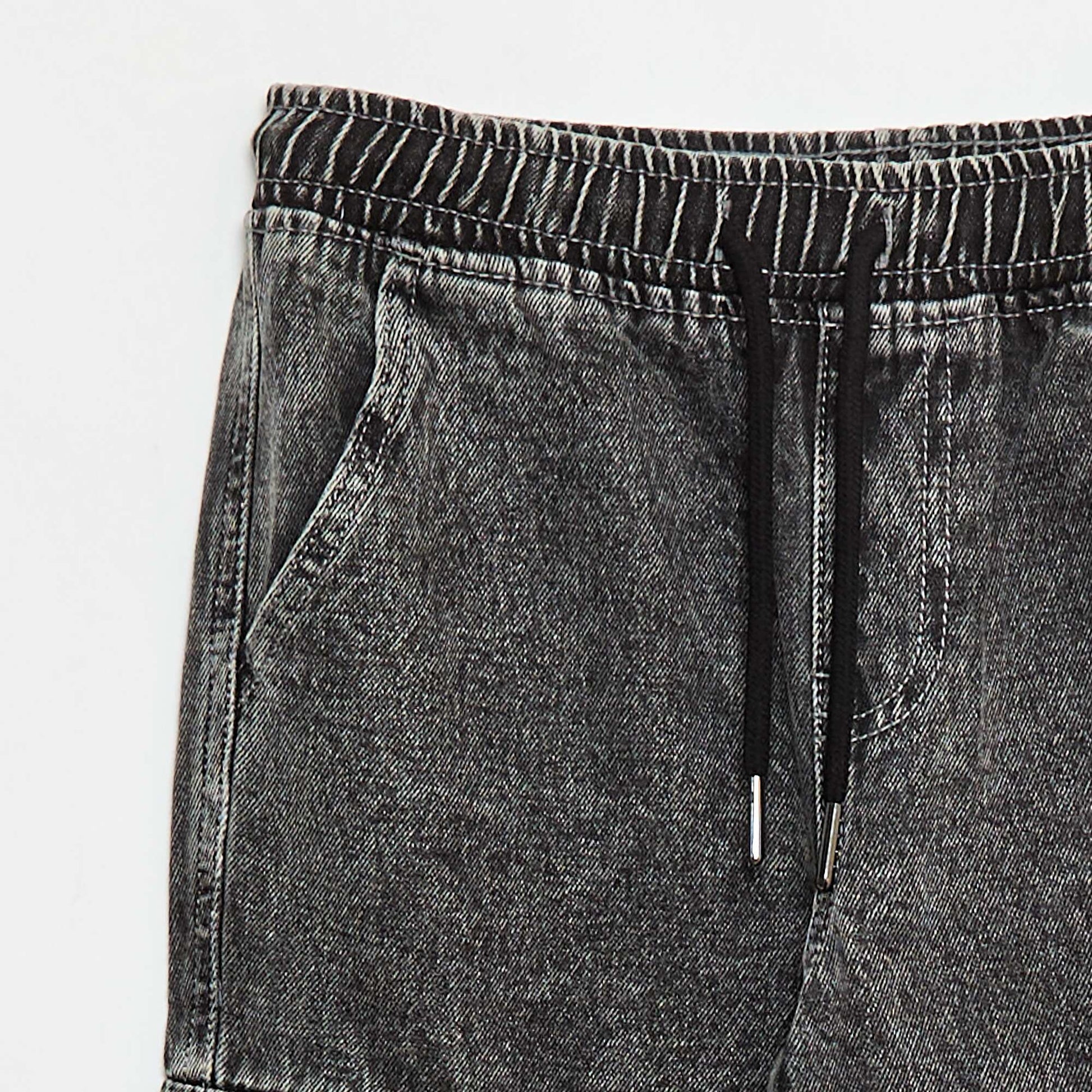 Elasticated multi-pocket trousers GREY