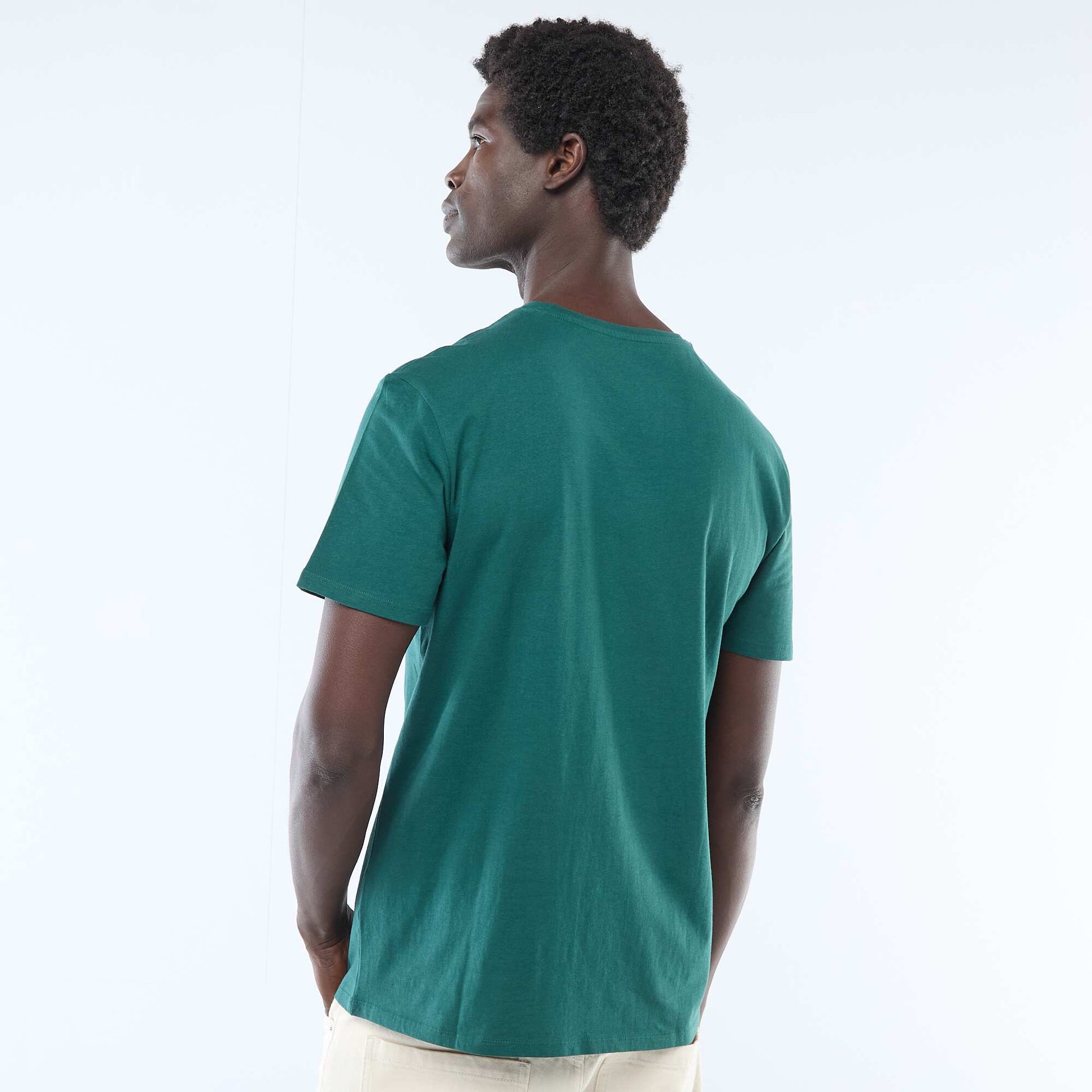 Printed Front and Back Short-Sleeve Jersey T-shirt GREEN