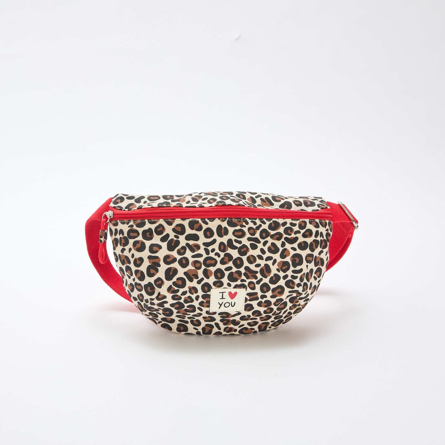 Leopard Print Bum Bag - Valentine's Day WHITE