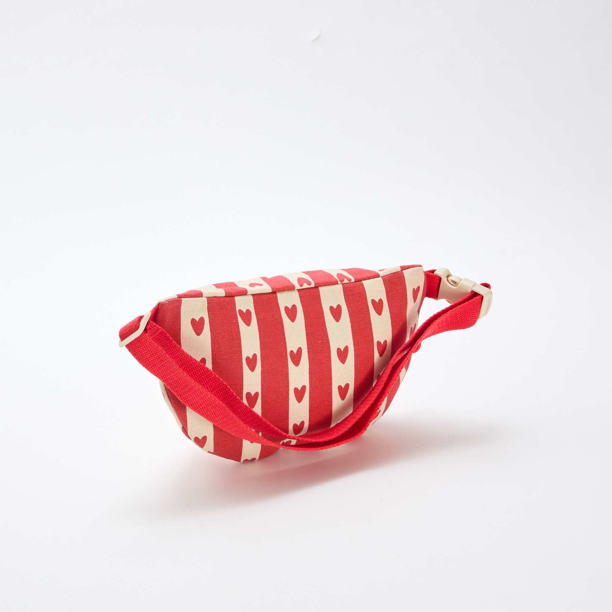 Heart Print Belt Bag - Valentine's Day WHITE