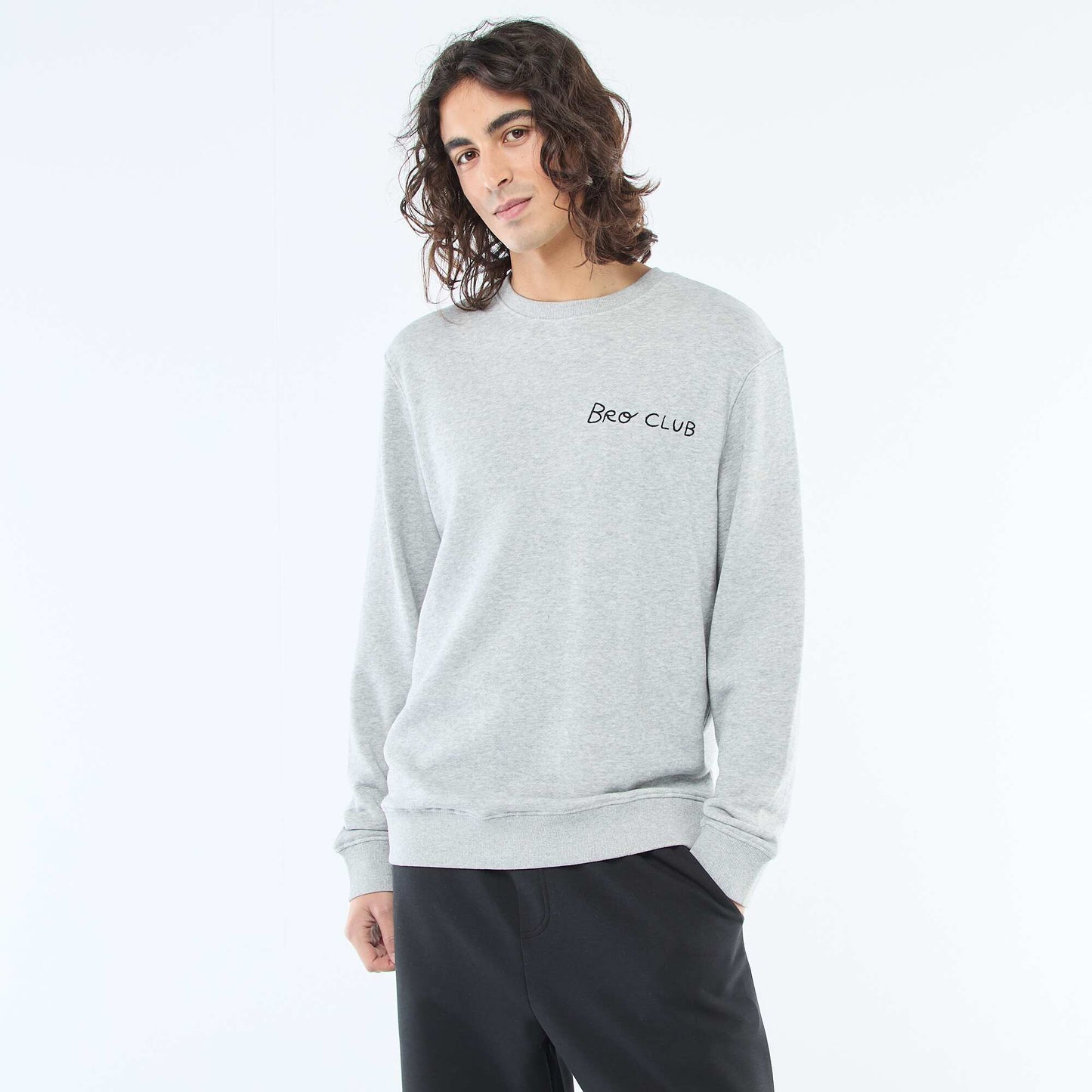 Crew Neck Sweatshirt - Valentine's Day GREY