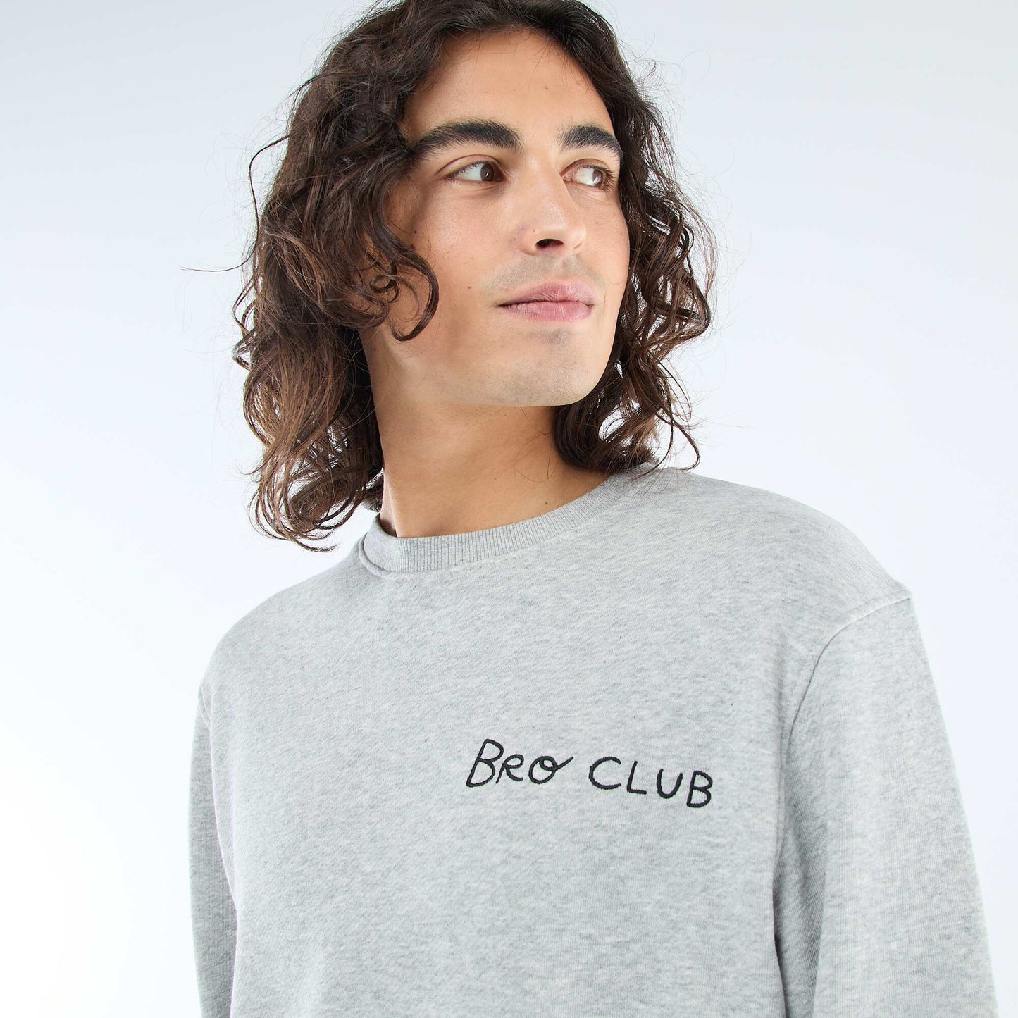 Crew Neck Sweatshirt - Valentine's Day GREY