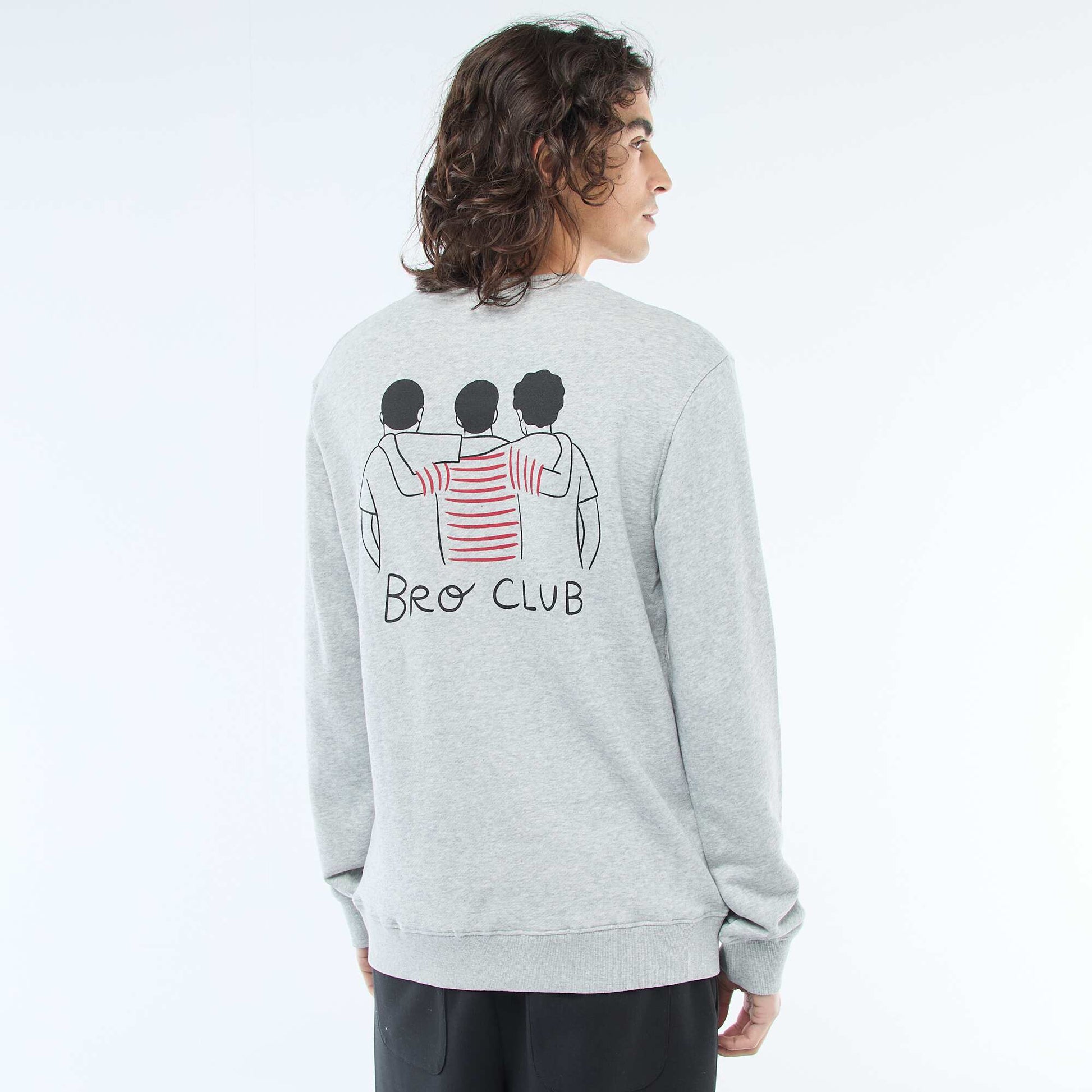 Crew Neck Sweatshirt - Valentine's Day GREY