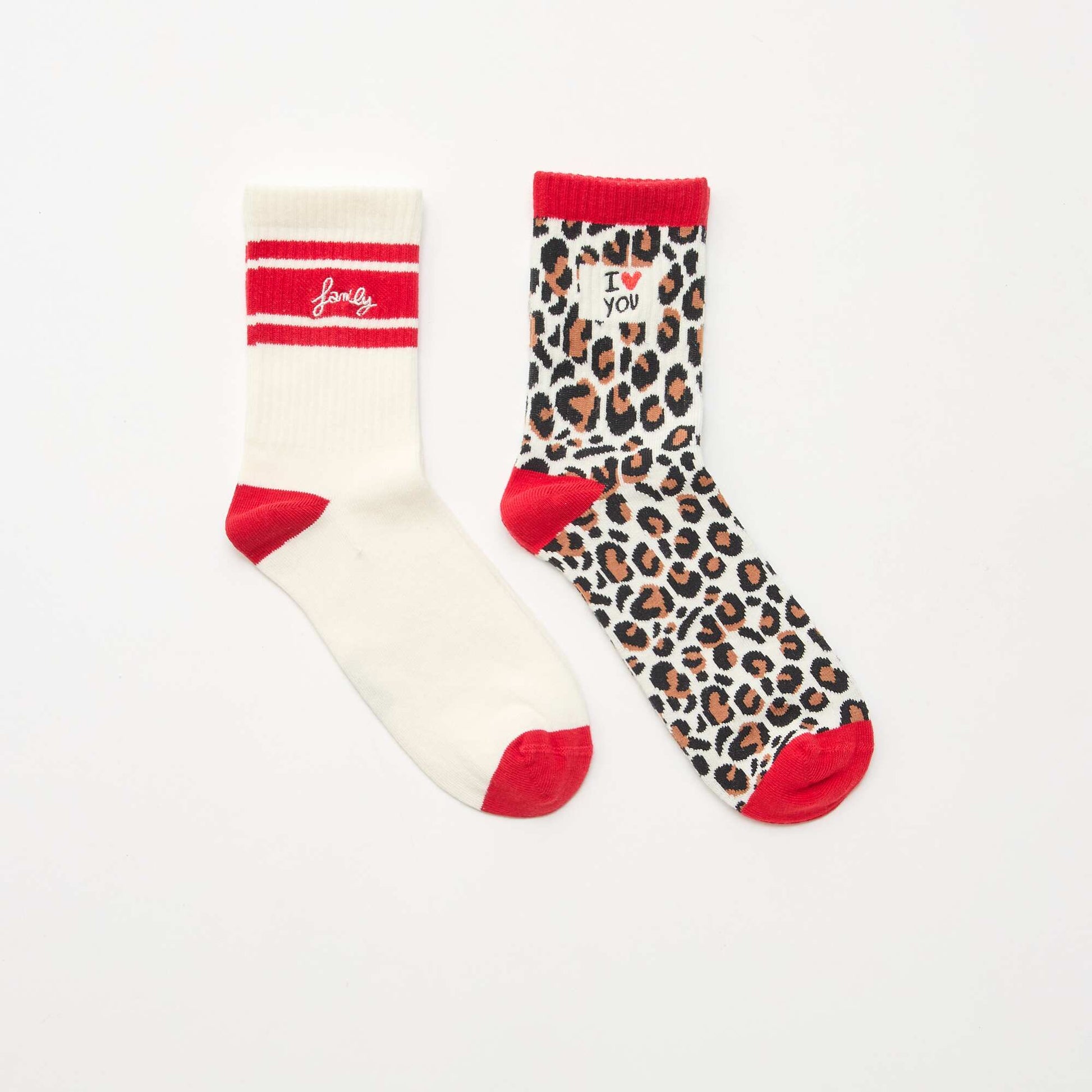 2-Pack of Novelty Socks - Valentine's Day WHITE