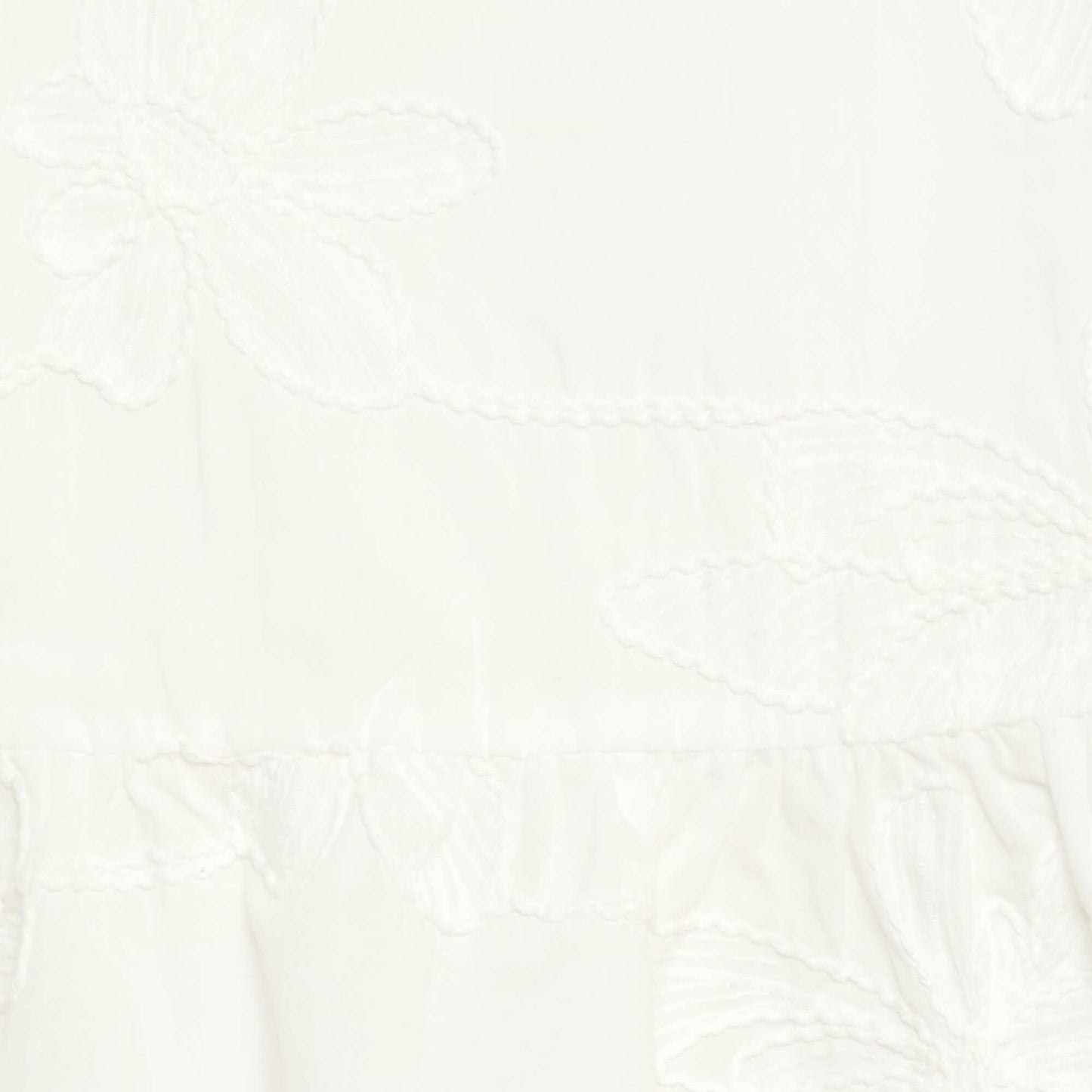Sleeveless Blouse with Floral Embroidery WHITE