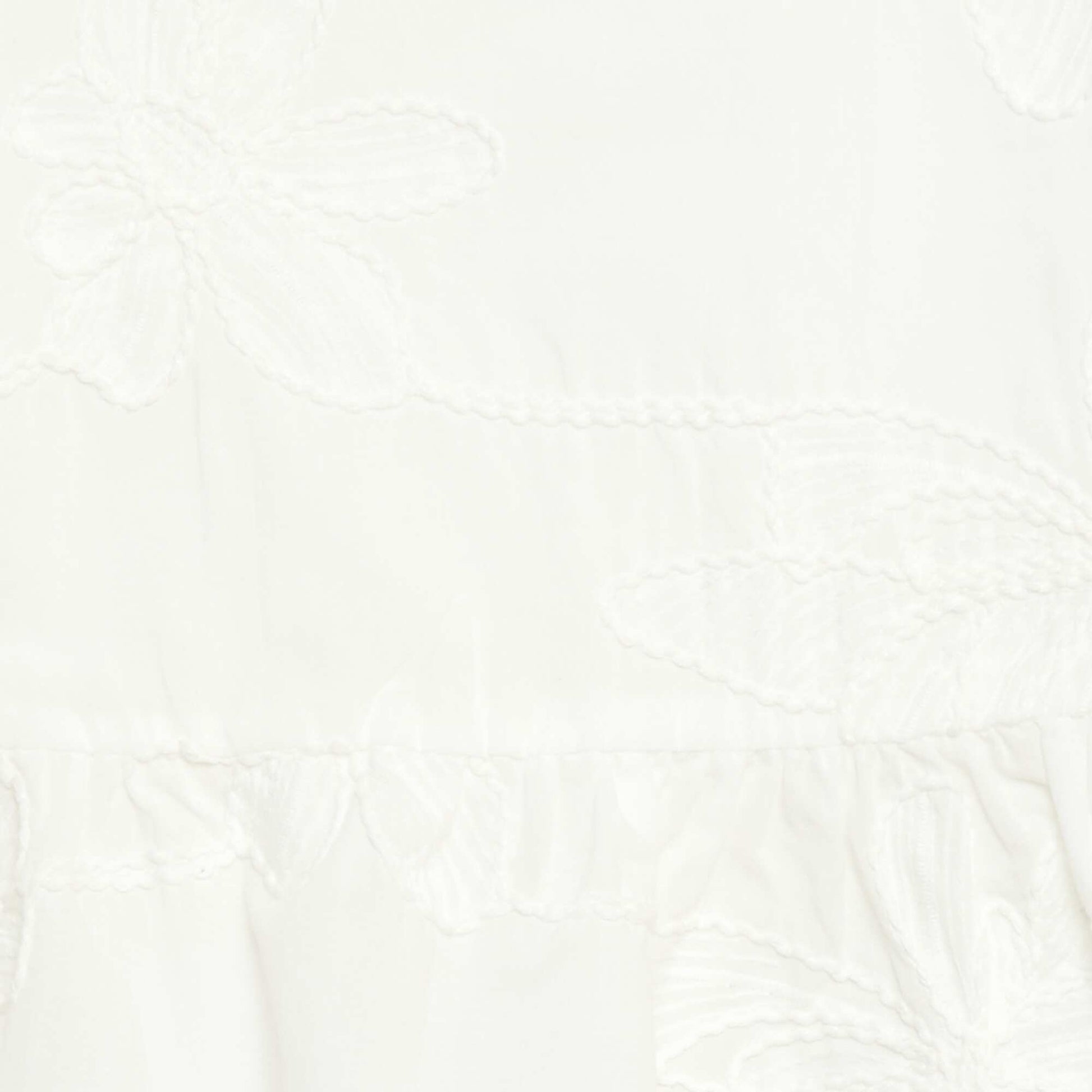 Sleeveless Blouse with Floral Embroidery WHITE