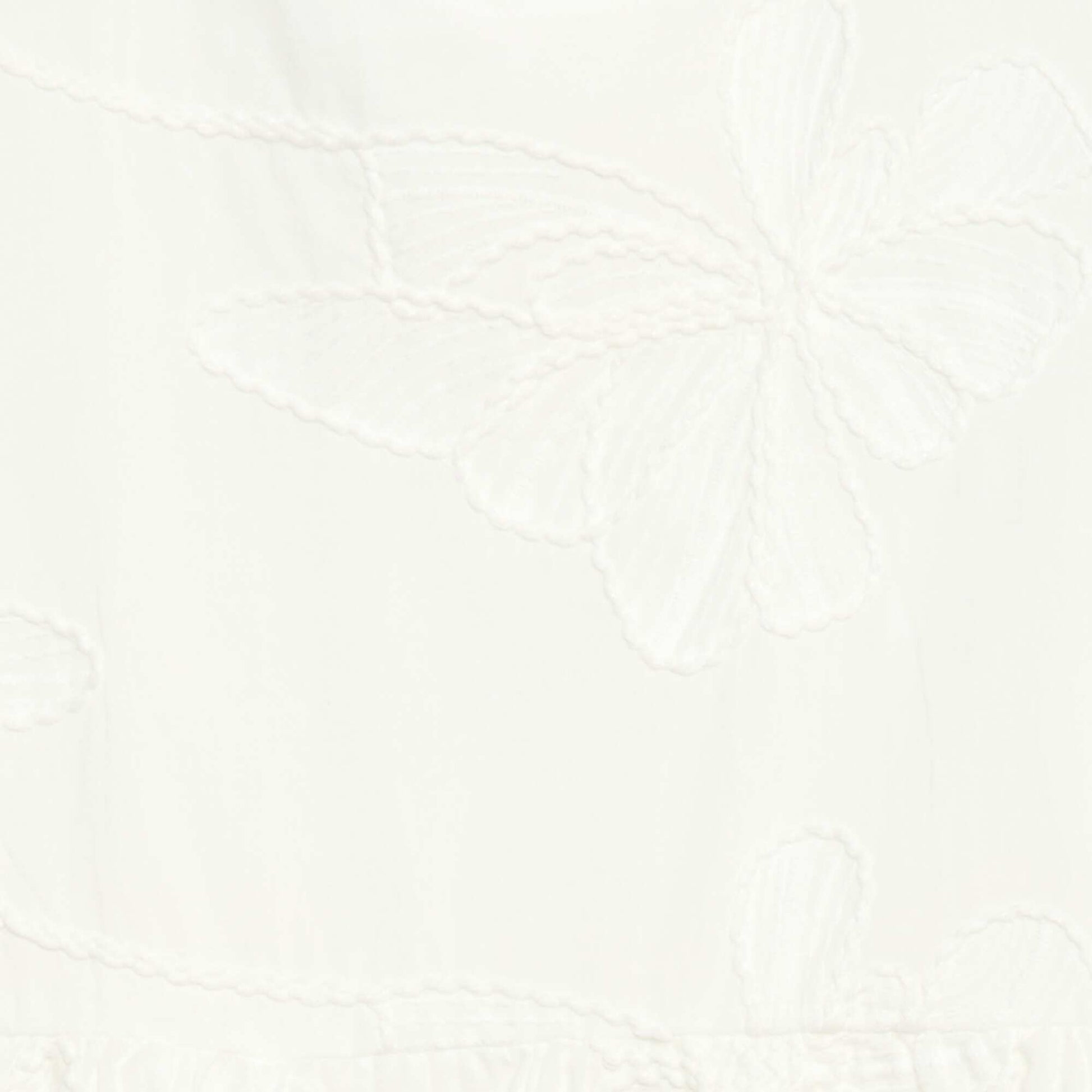 Dress with fanciful floral embroidery WHITE