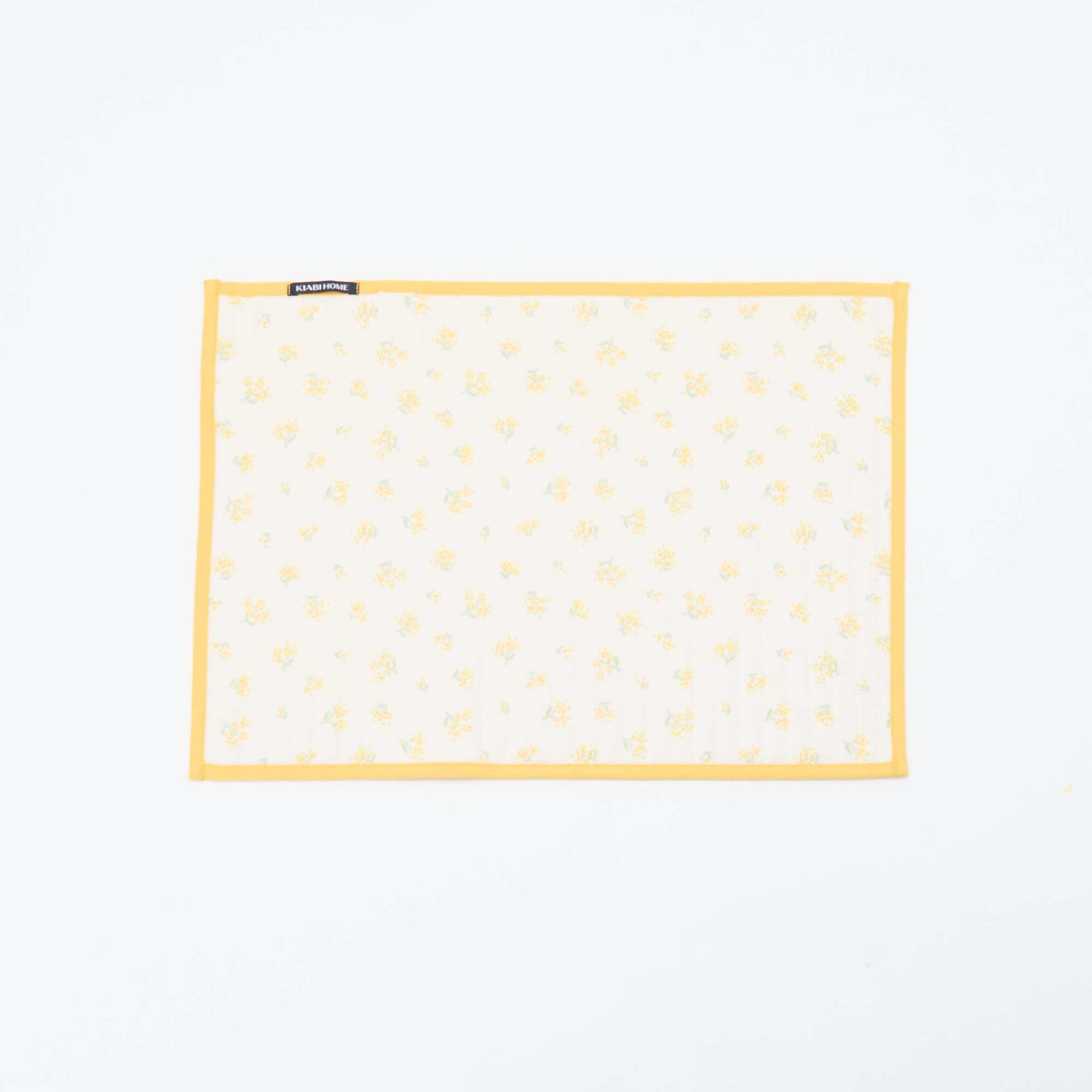 Set of 2 Checkered Placemats YELLOW