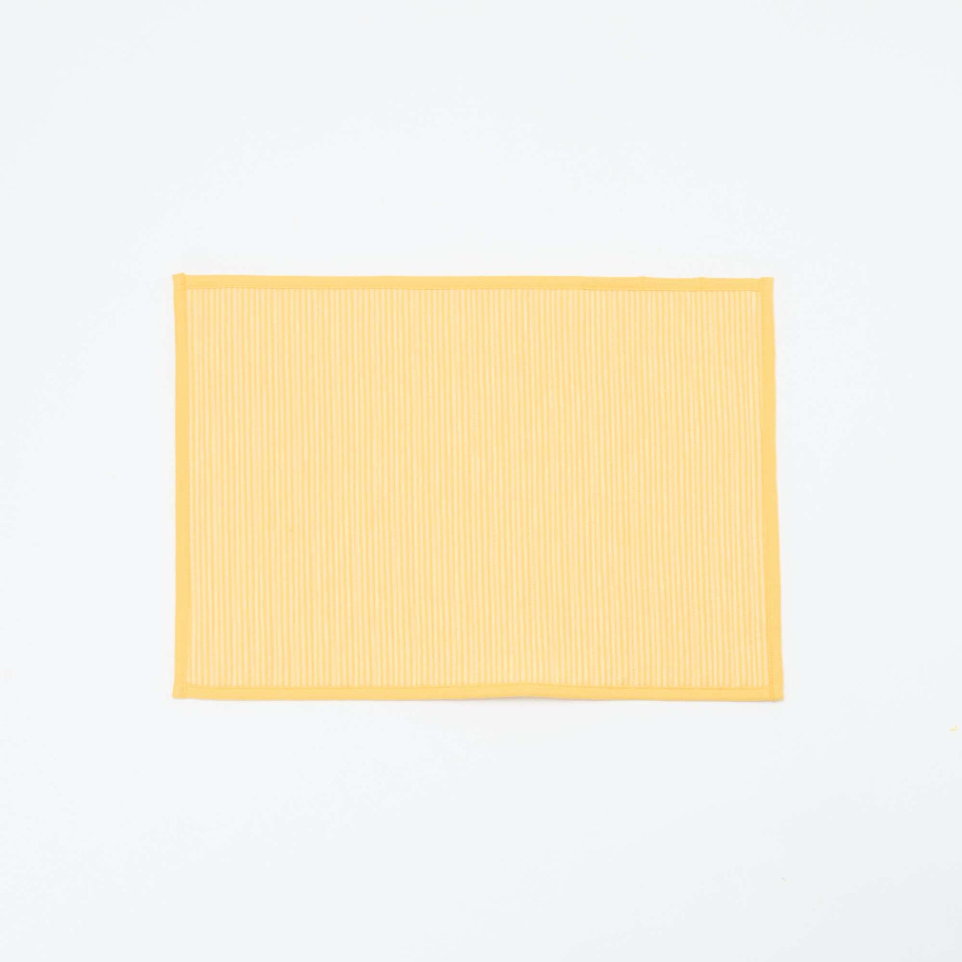 Set of 2 Checkered Placemats YELLOW