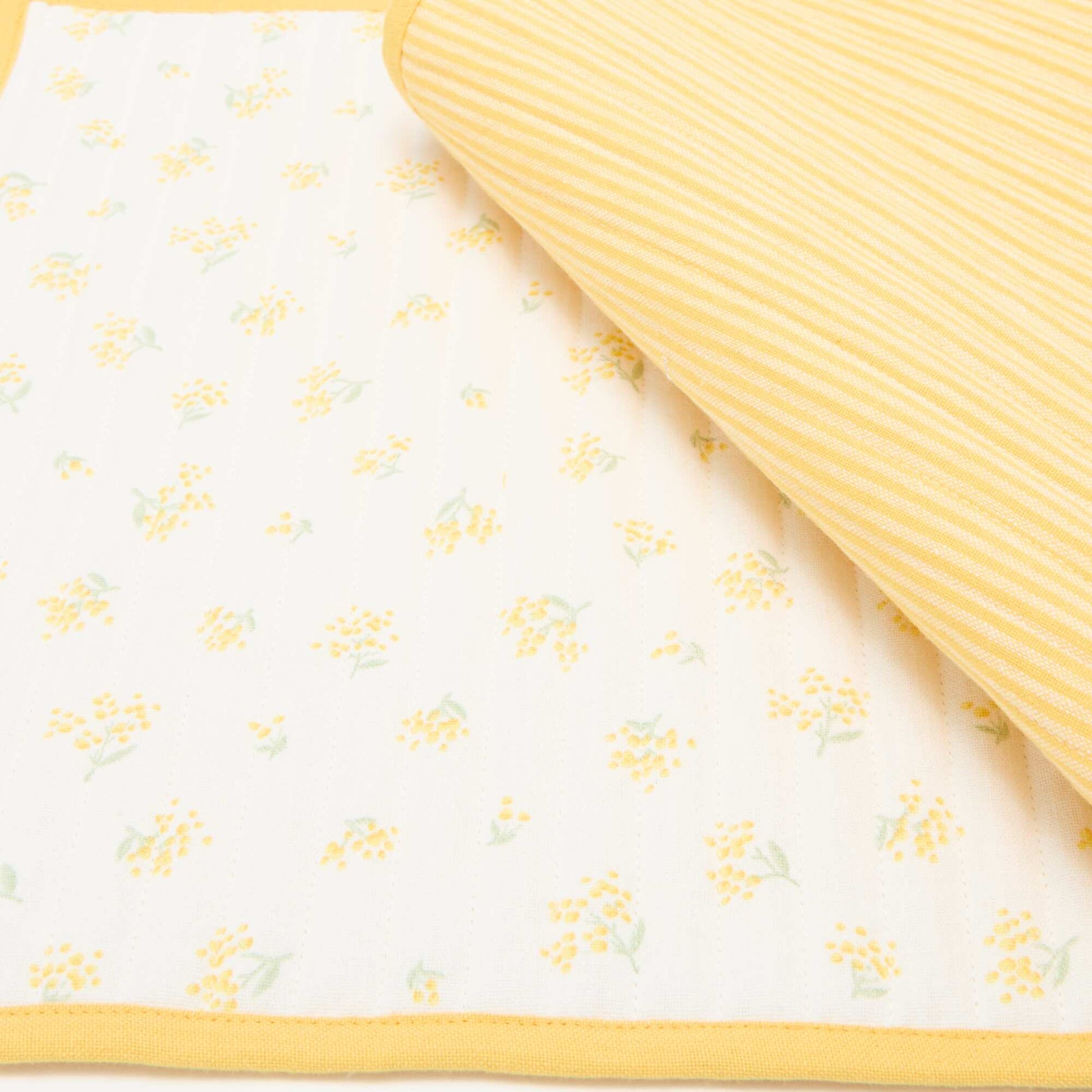 Set of 2 Checkered Placemats YELLOW
