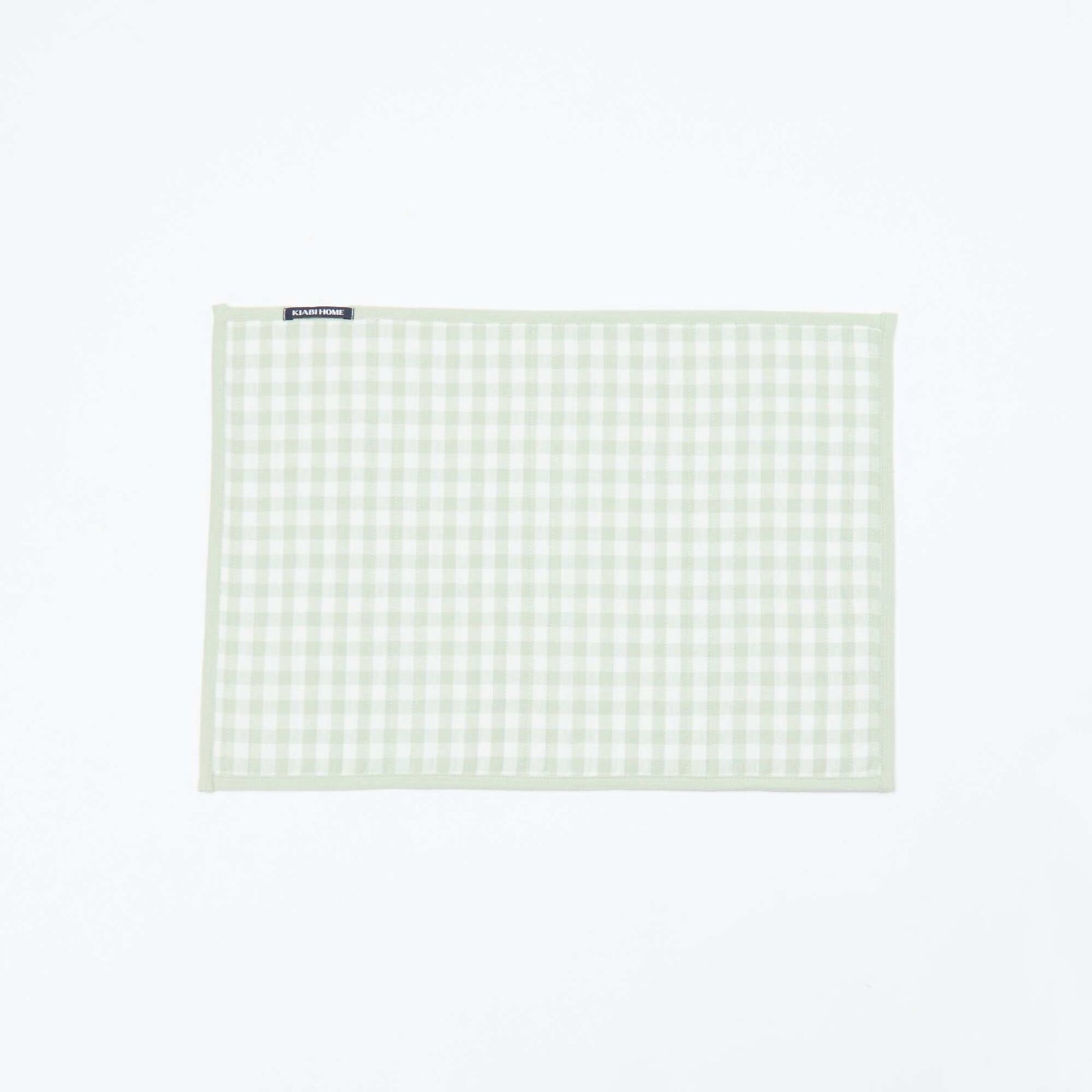 Set of 2 Checkered Placemats GREEN