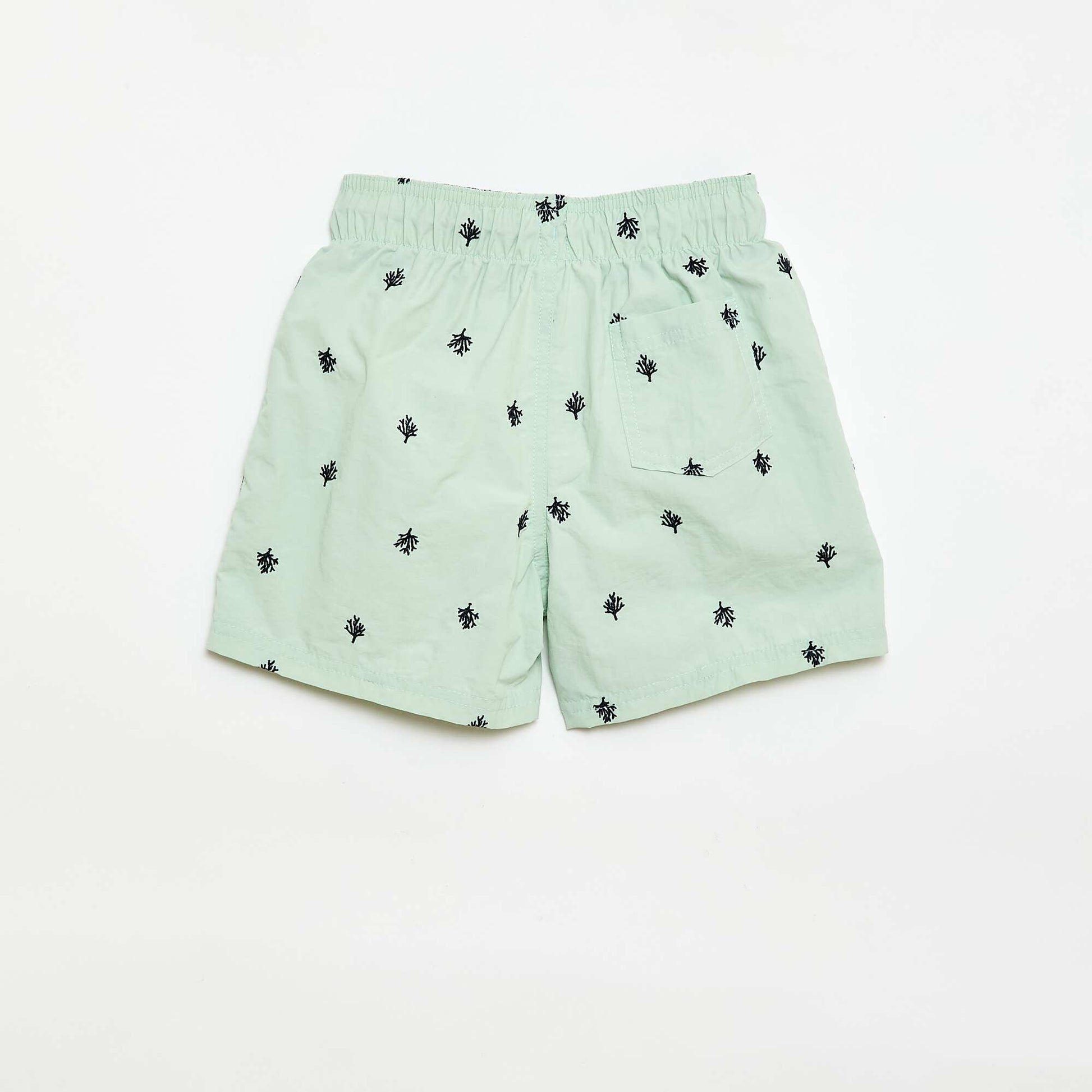 Tropical All-Over Print Swim Bermuda Shorts BLUE