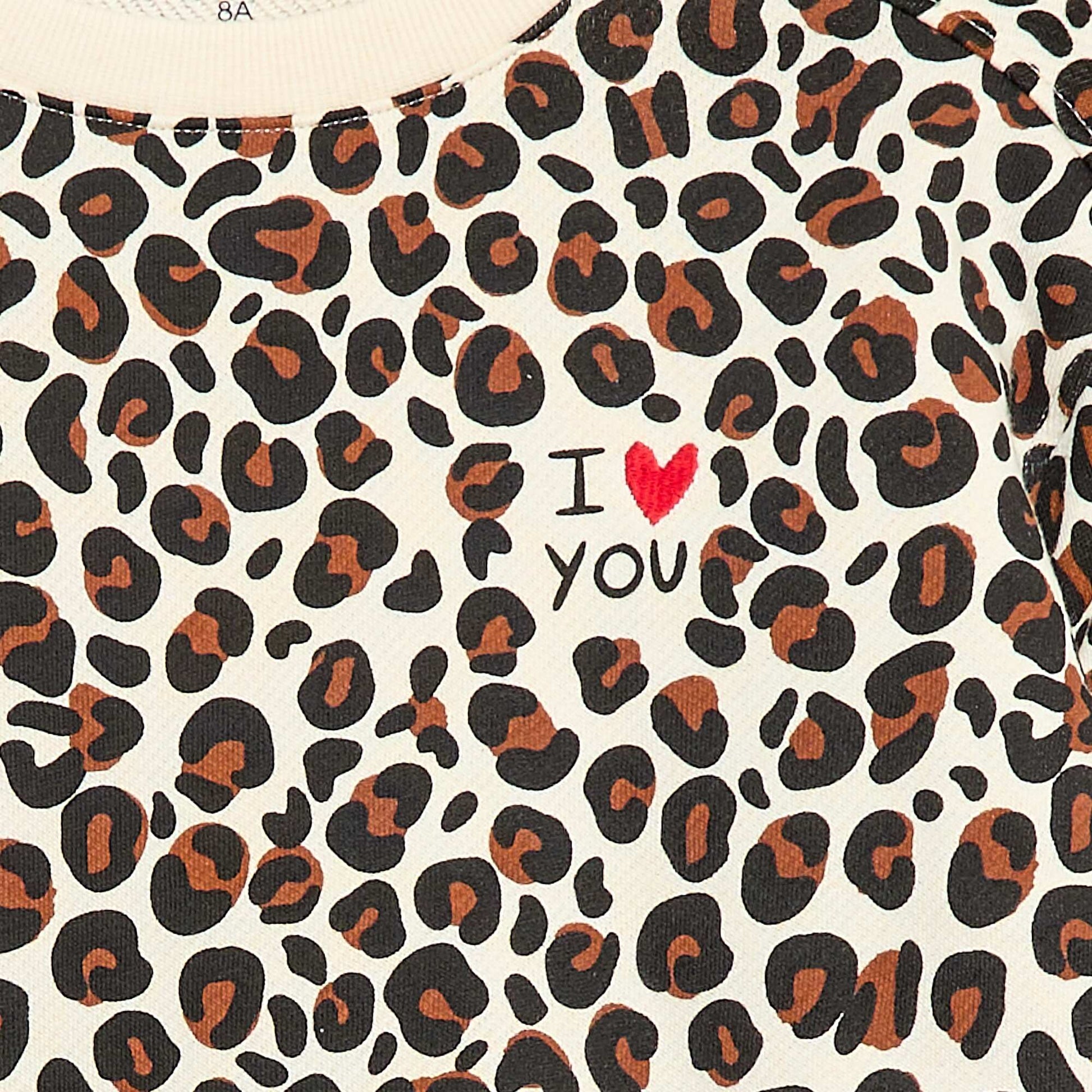 Round Neck Sweatshirt - Valentine's Day WHITE