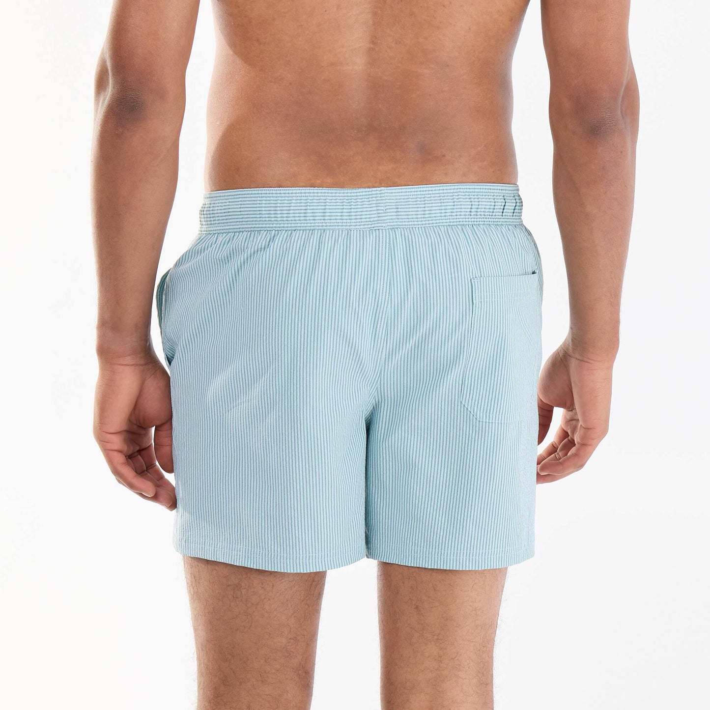 Seersucker Swim Shorts BLUE