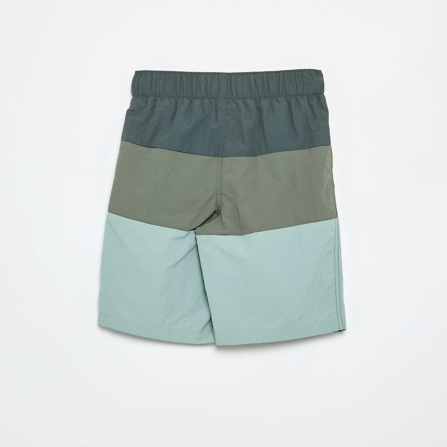 Long Striped Swim Shorts KHAKI