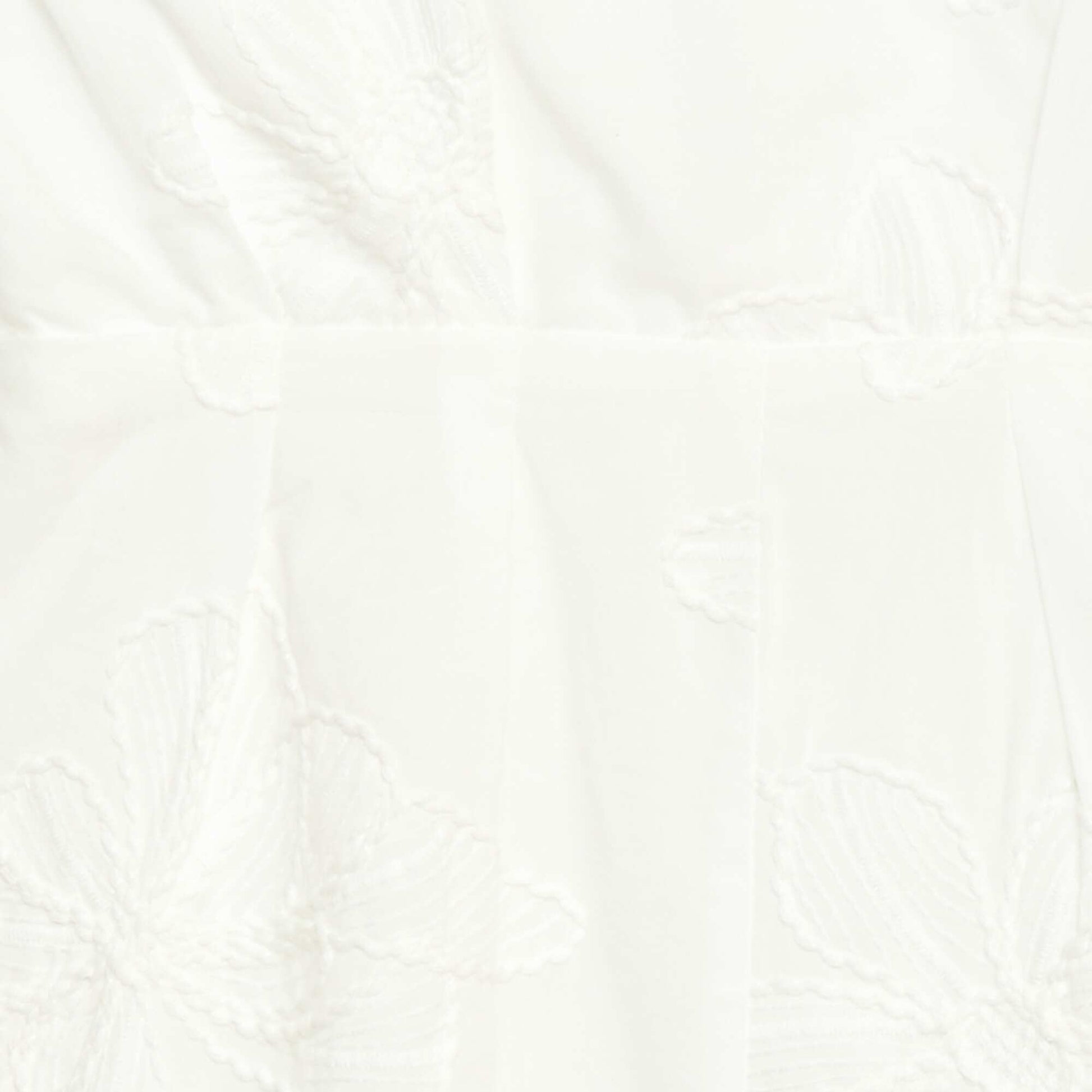 Short jumpsuit with large embroidered flowers WHITE