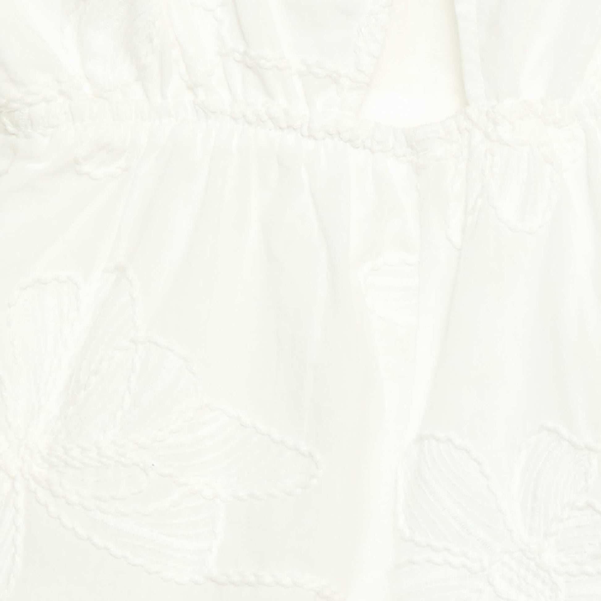 Short jumpsuit with large embroidered flowers WHITE