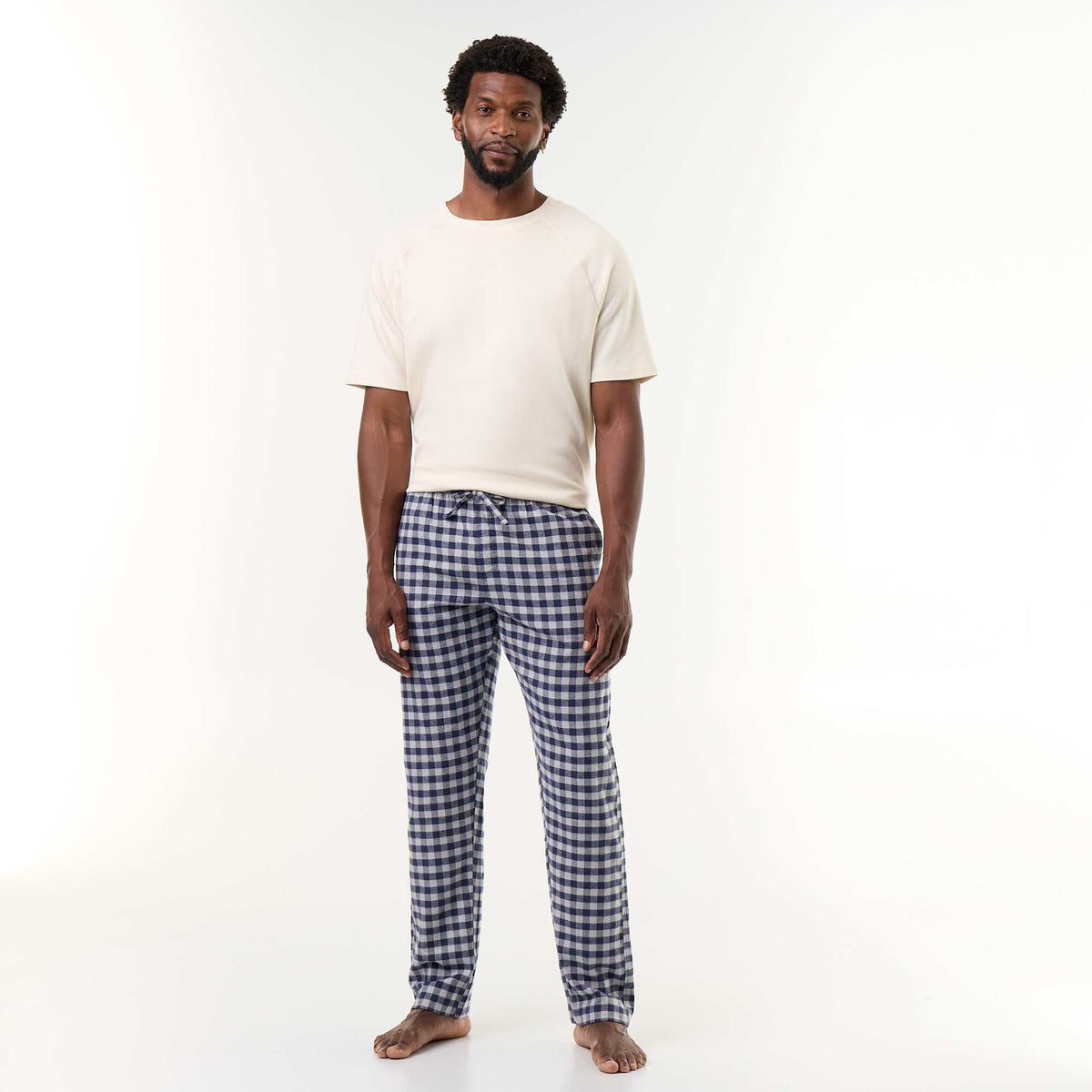 Pajama bottoms with 2 pockets BLUE
