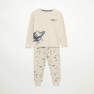 2-piece pyjamas - Long-sleeved T-shirt + trousers GREY