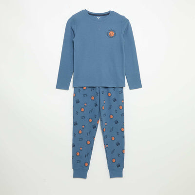 2-piece pyjamas - Long-sleeved T-shirt + trousers BLUE