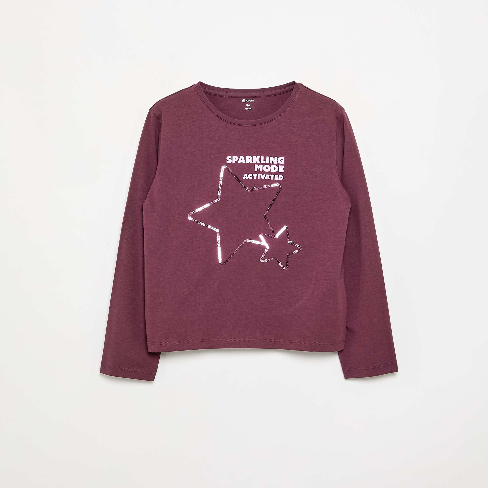 Long-sleeved T-shirt with graphic PURPLE