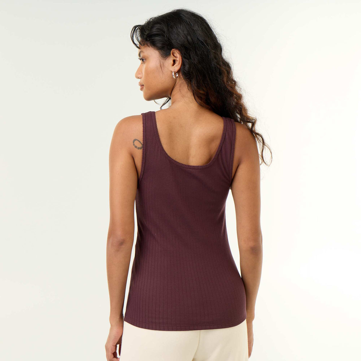 Pointelle Tank Top PURPLE