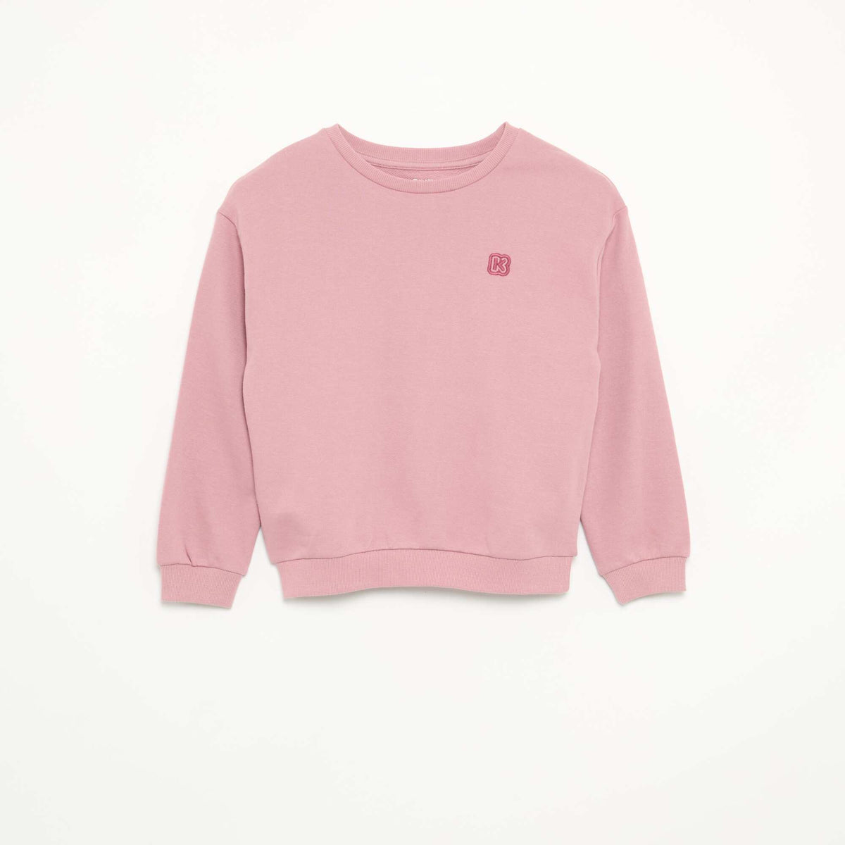 Plain Unbrushed Fleece Sweatshirt - Kiabi PINK