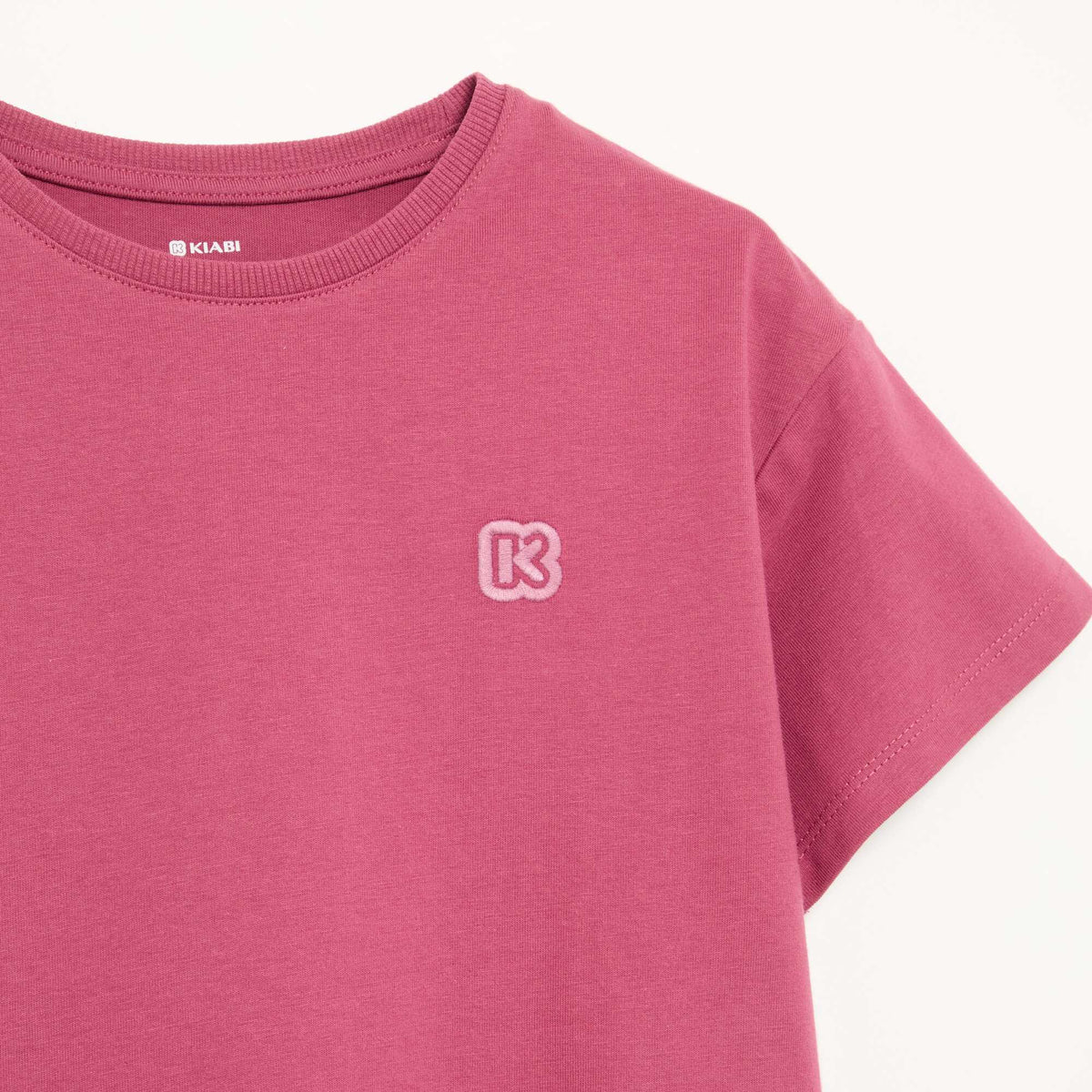 Plain short-sleeved round-neck T-shirt - Kiabi PINK