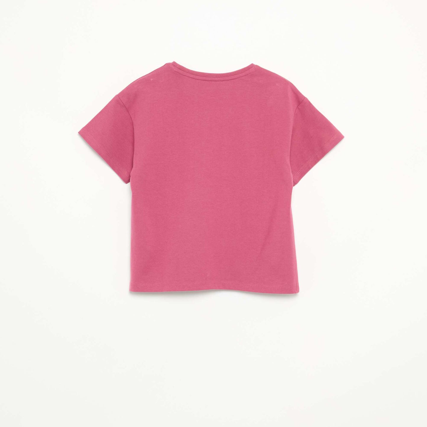 Plain short-sleeved round-neck T-shirt - Kiabi PINK