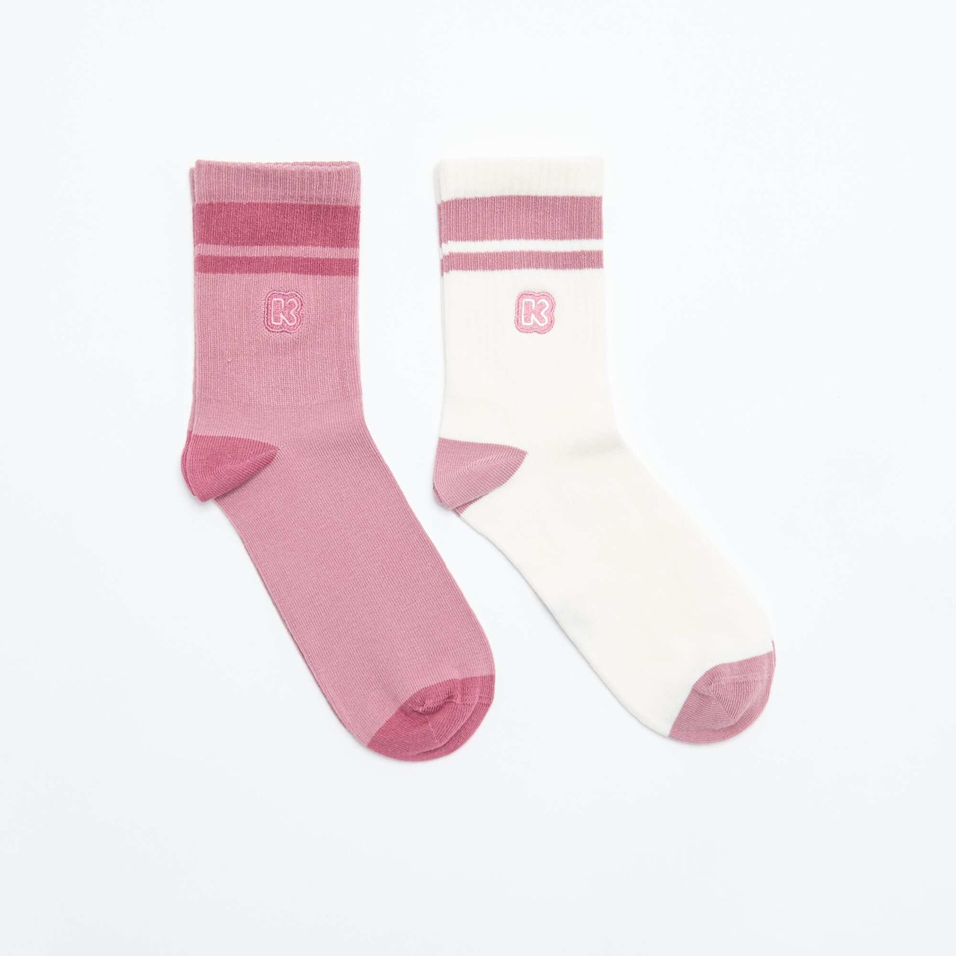 2-Pack Mid-Height Socks - Ze Marker PINK