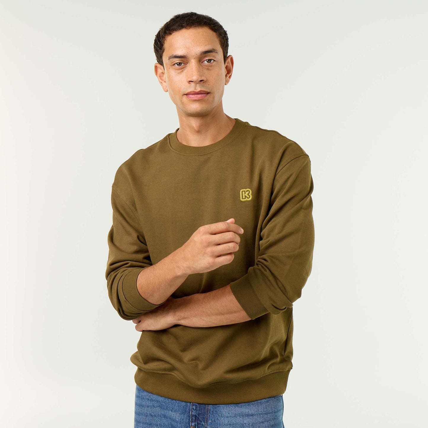 Round Neck Sweatshirt - Kiabi GREEN