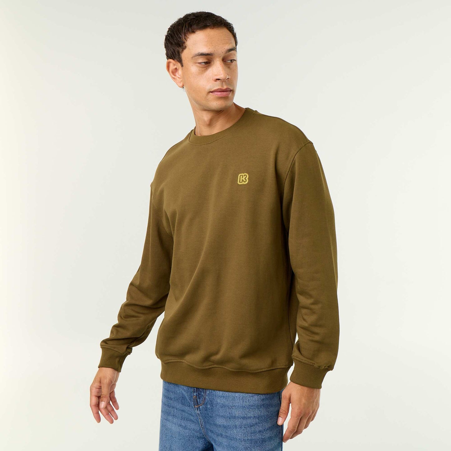 Round Neck Sweatshirt - Kiabi GREEN