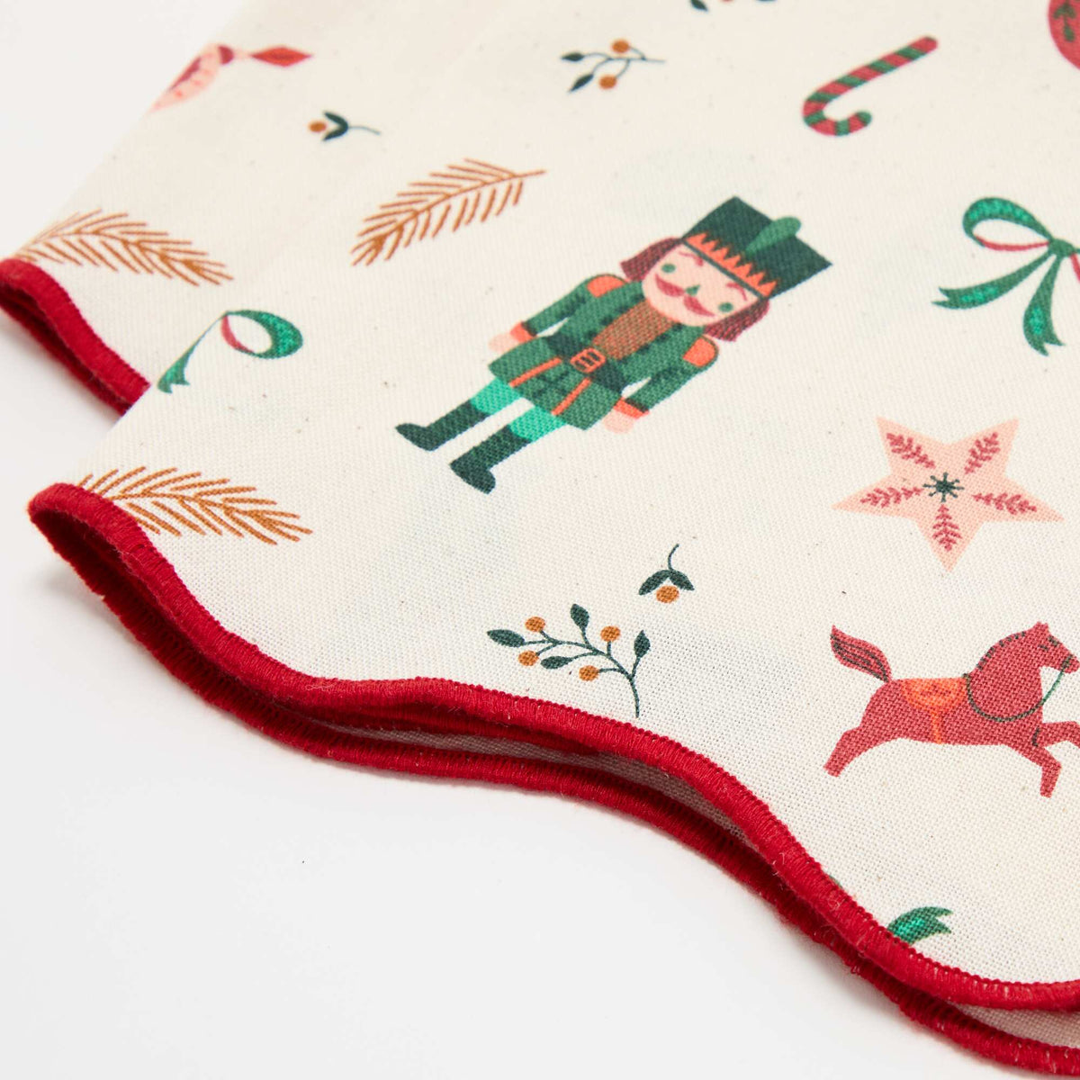 Set of 2 'Christmas' Printed Napkins - KIABI Home ECRU